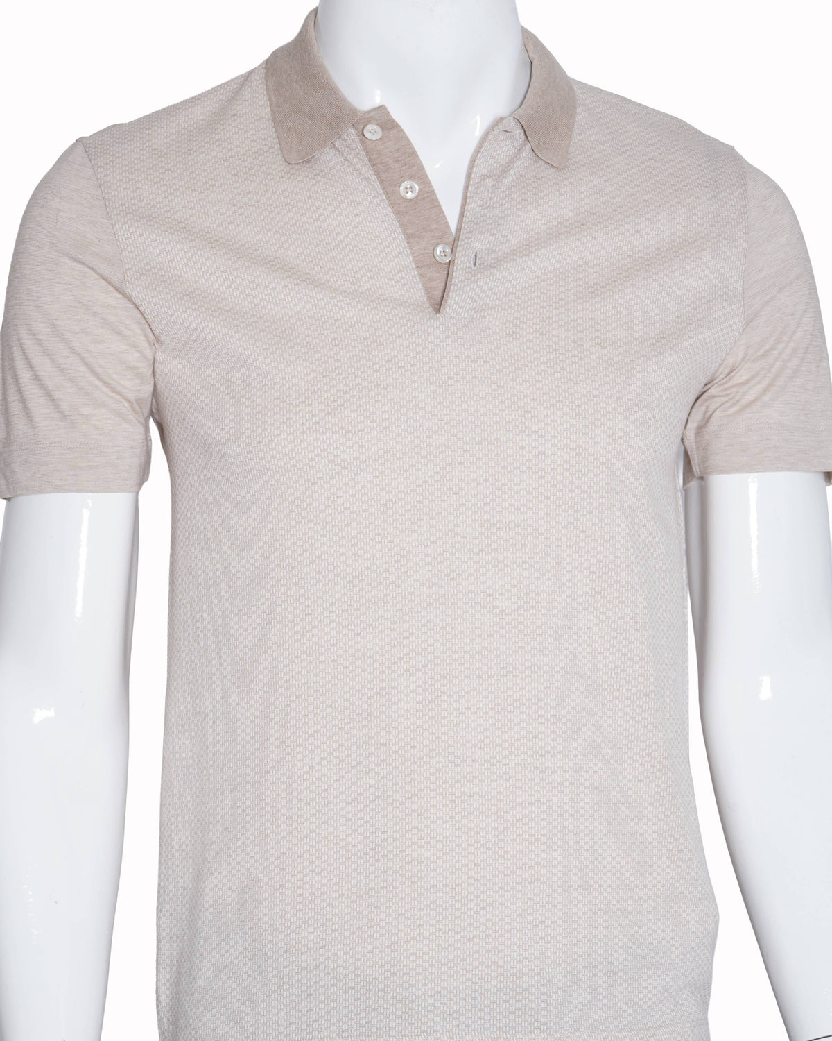 Boss Polo beige texture t shirt