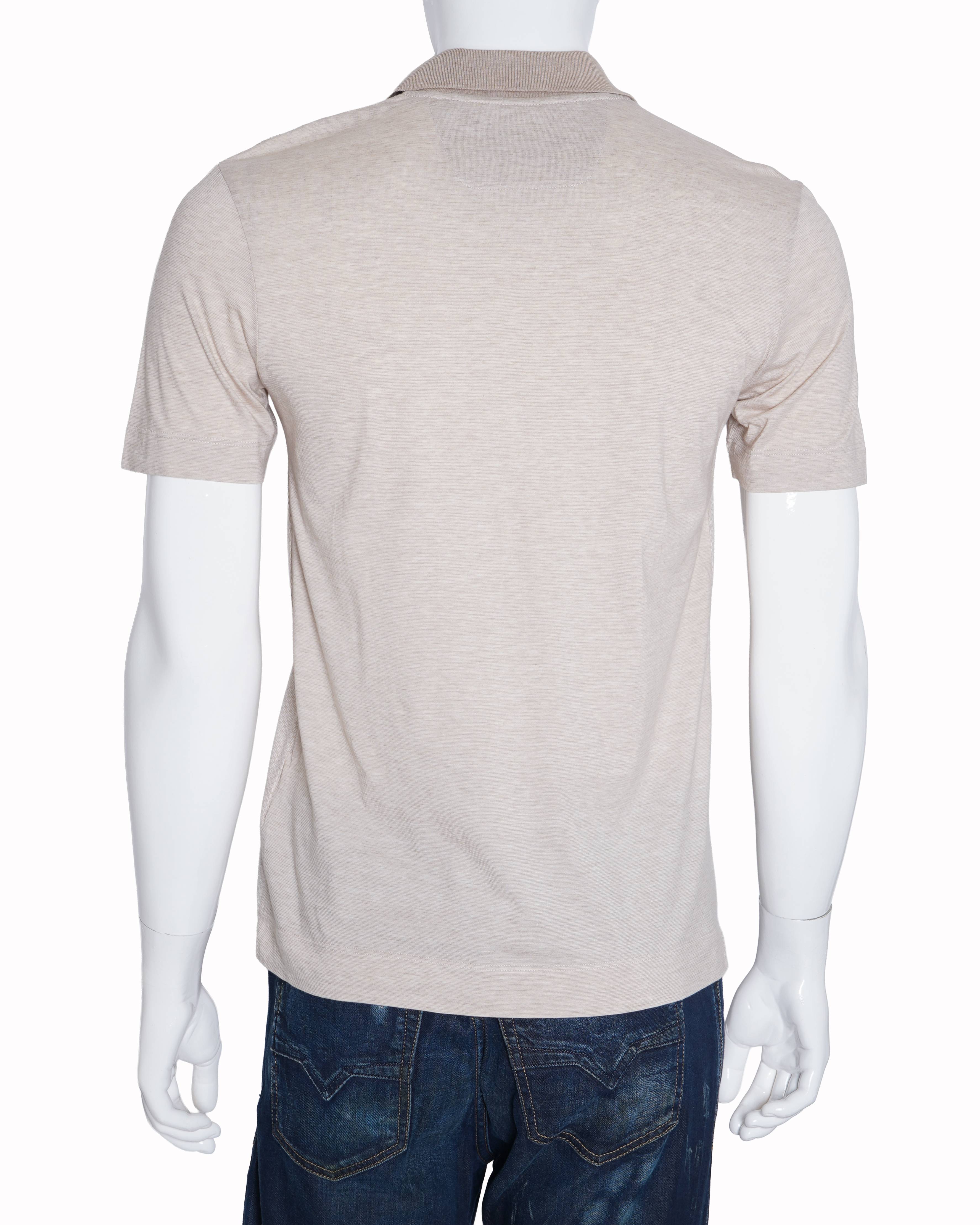 Boss Polo beige texture t shirt