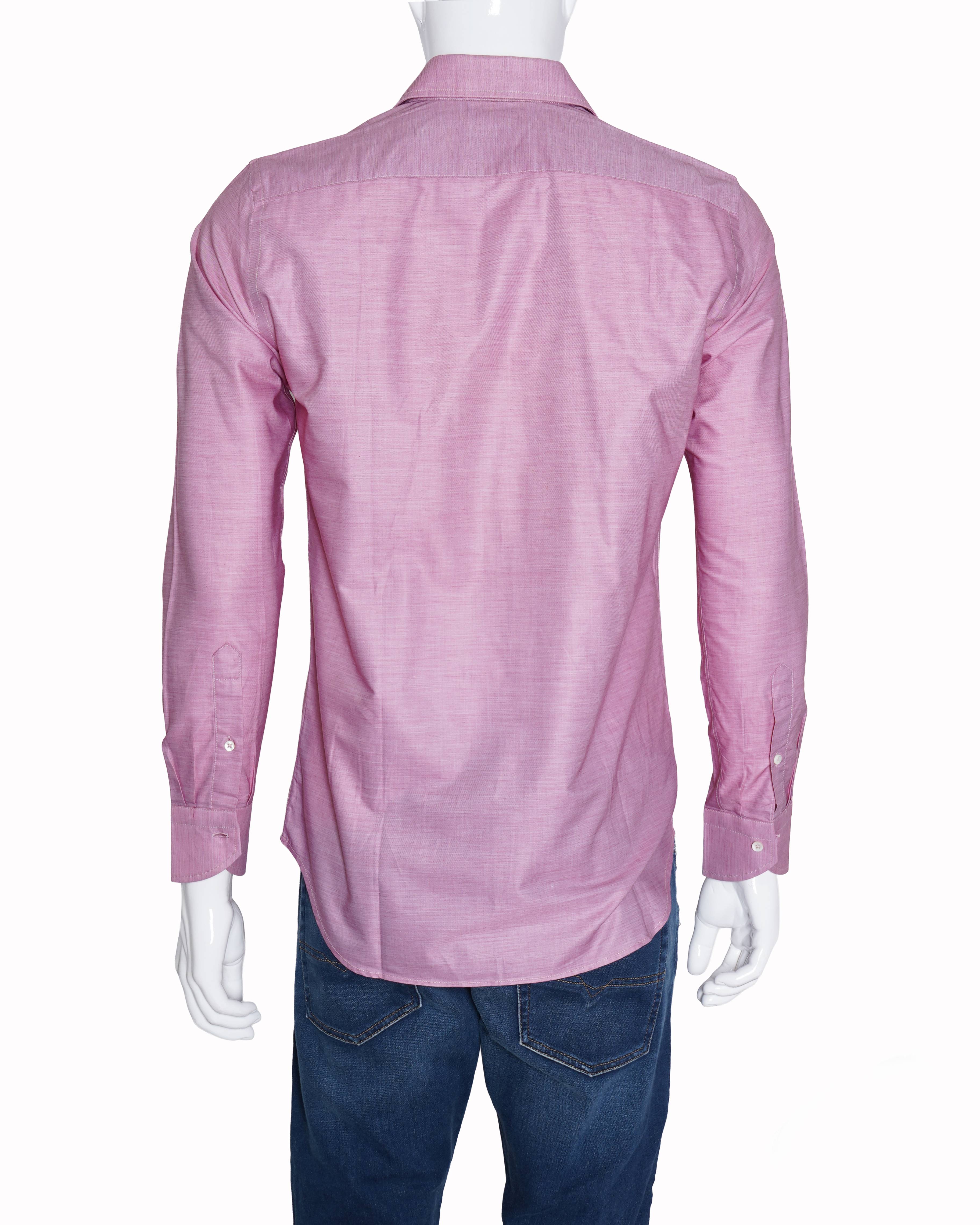Canali pink men's full sleeve shirt