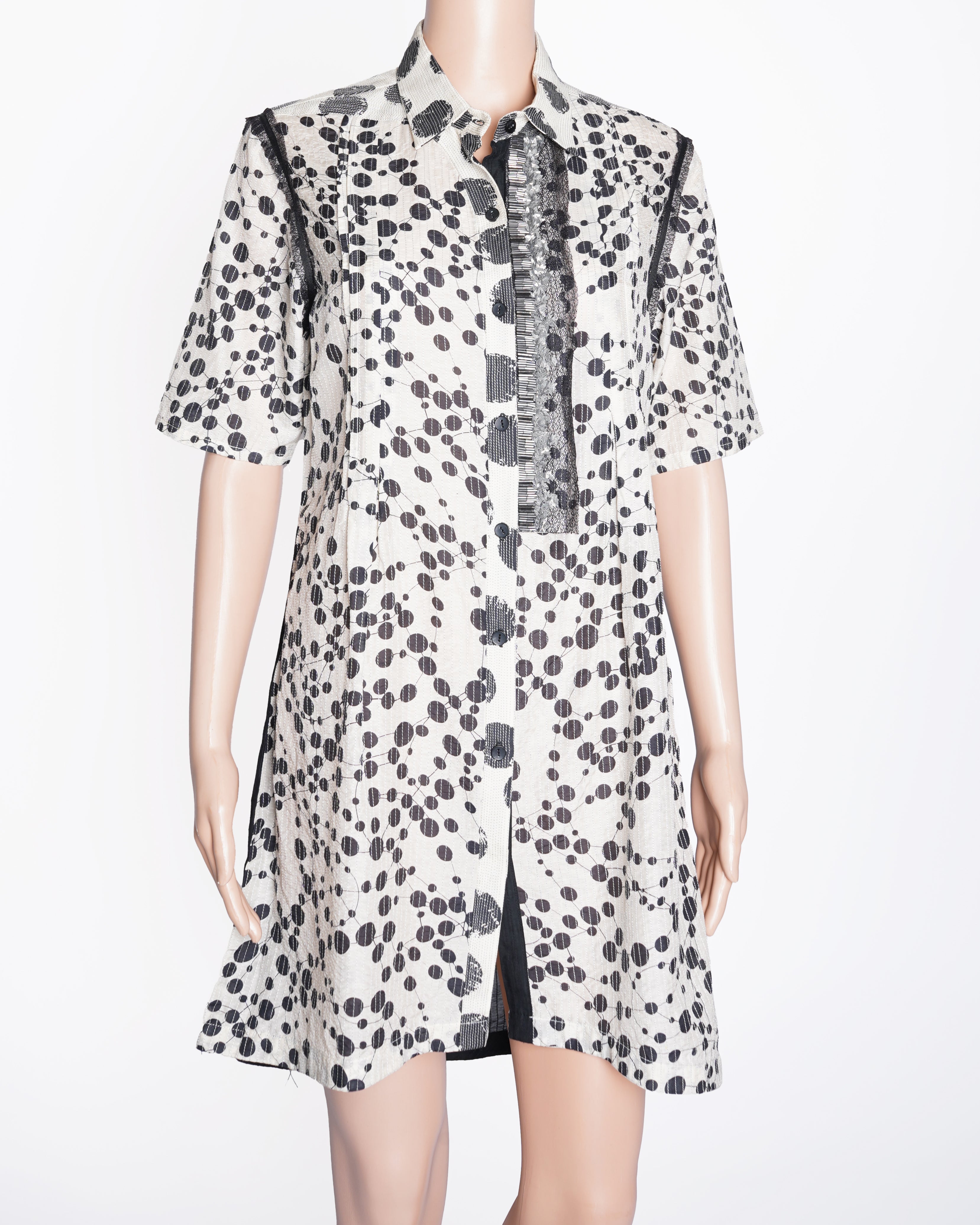 Rohit Gandhi & Rahul Khanna Midnight Polka Elegance Shirt