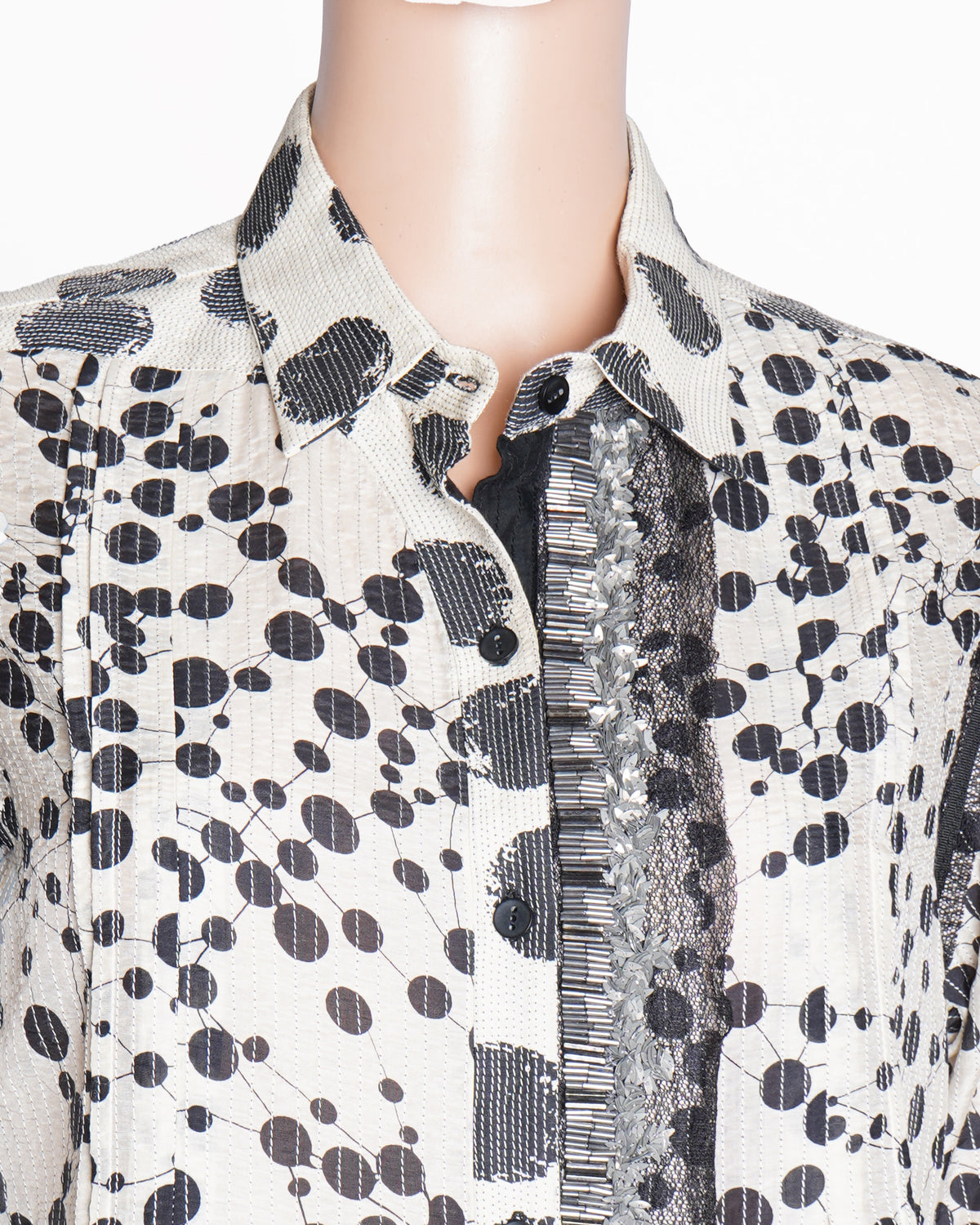 Rohit Gandhi & Rahul Khanna Midnight Polka Elegance Shirt