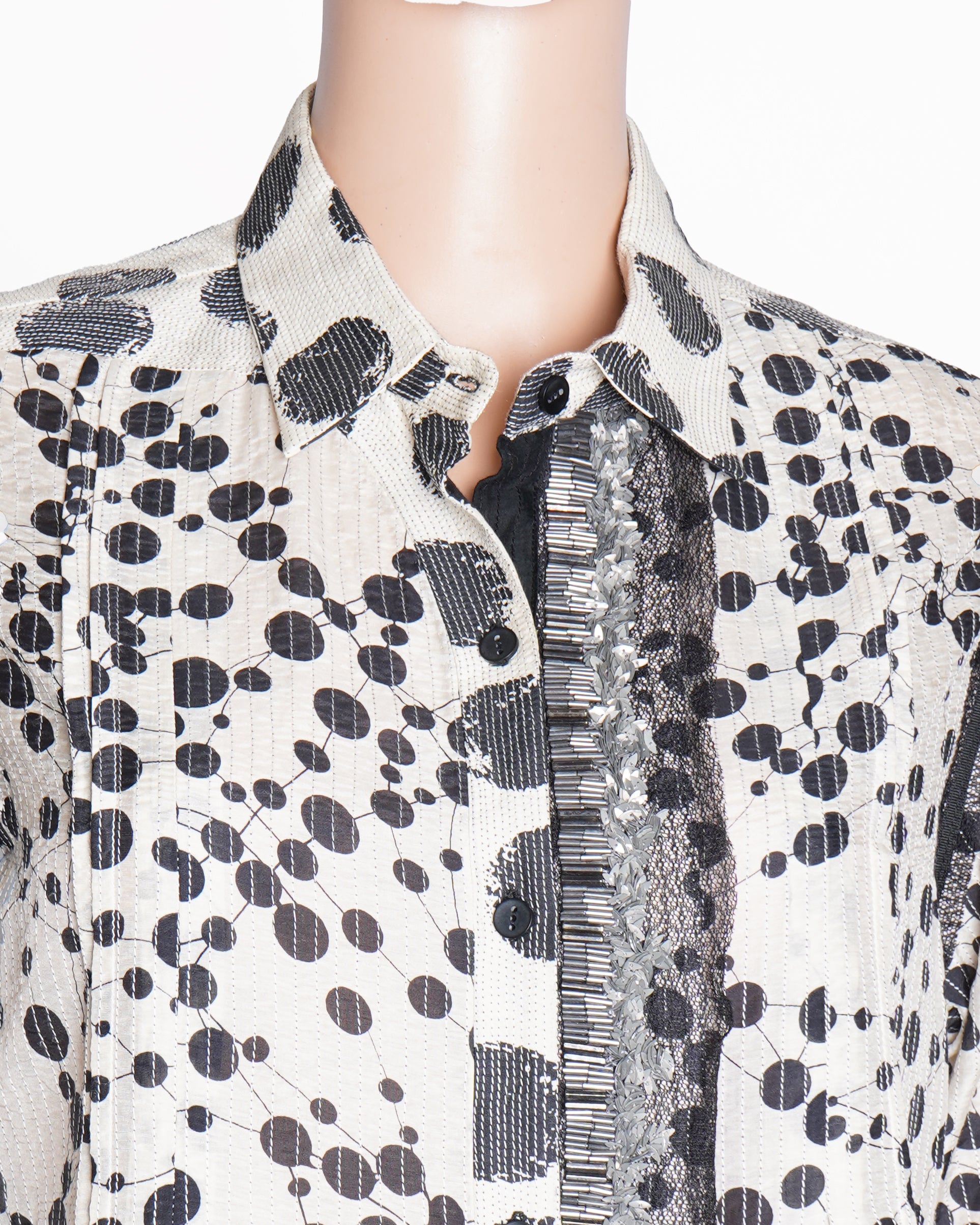 Rohit Gandhi & Rahul Khanna Midnight Polka Elegance Shirt