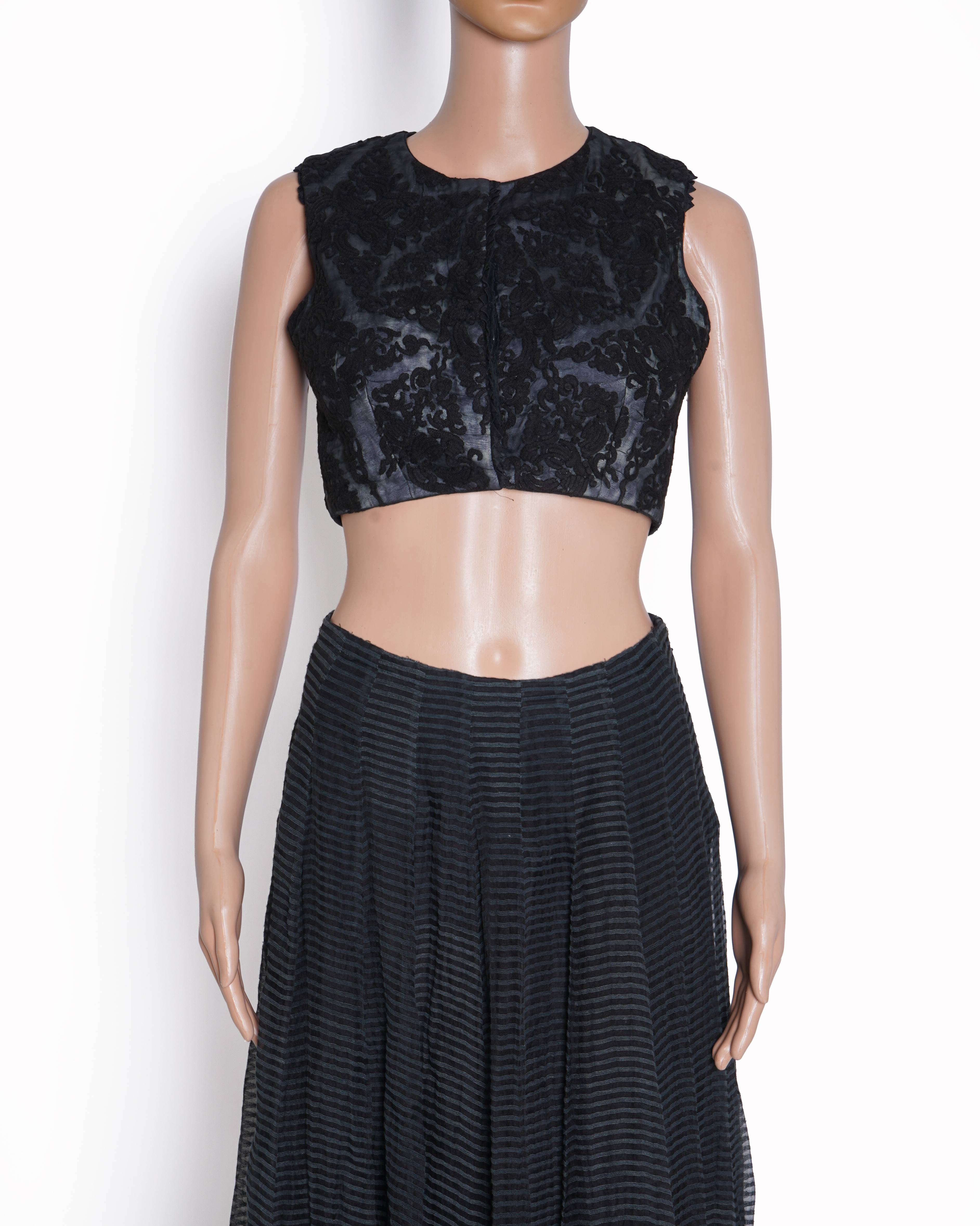 Varun & Nidhika Black Lehenga Set (2-Piece)