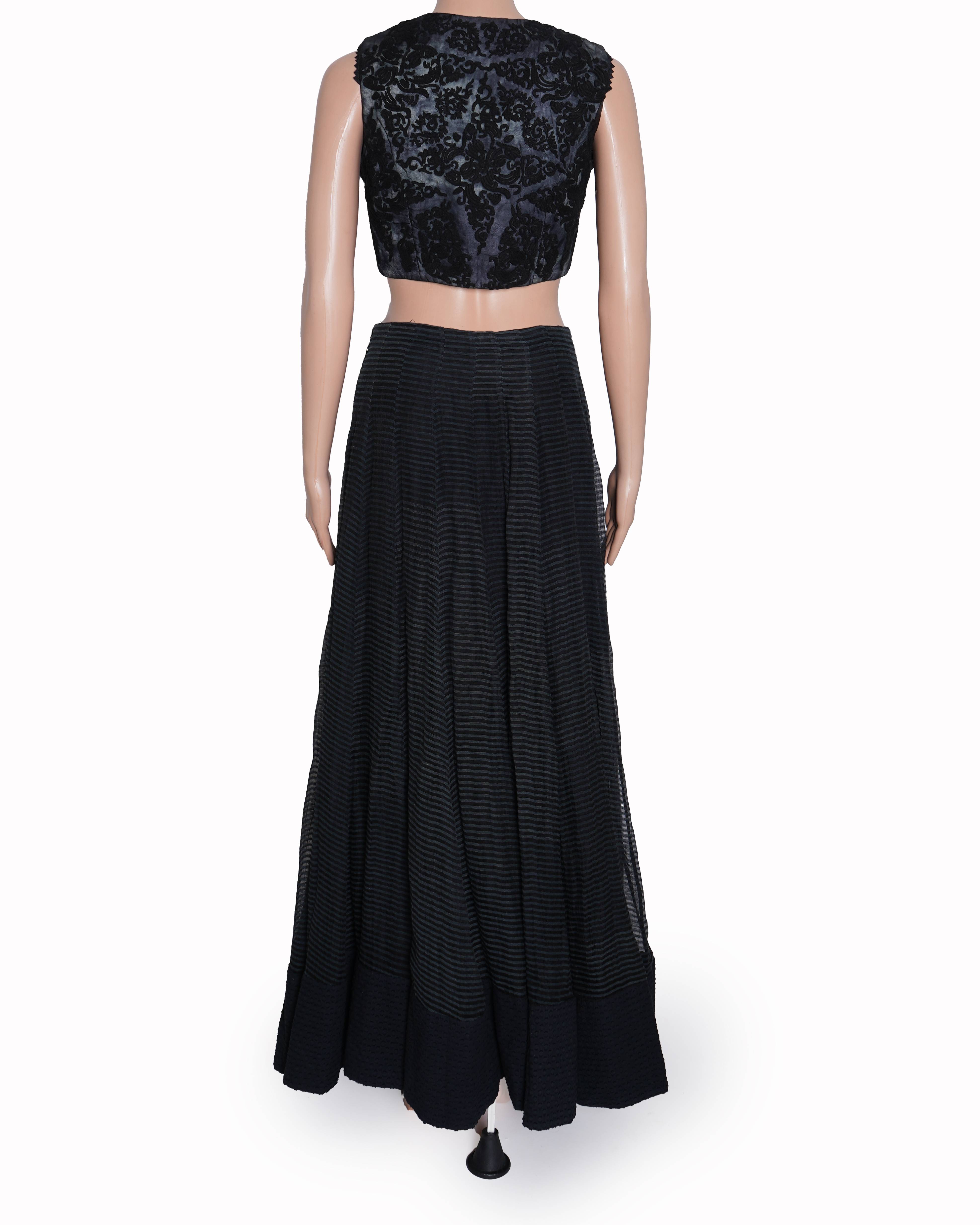 Varun & Nidhika Black Lehenga Set (2-Piece)