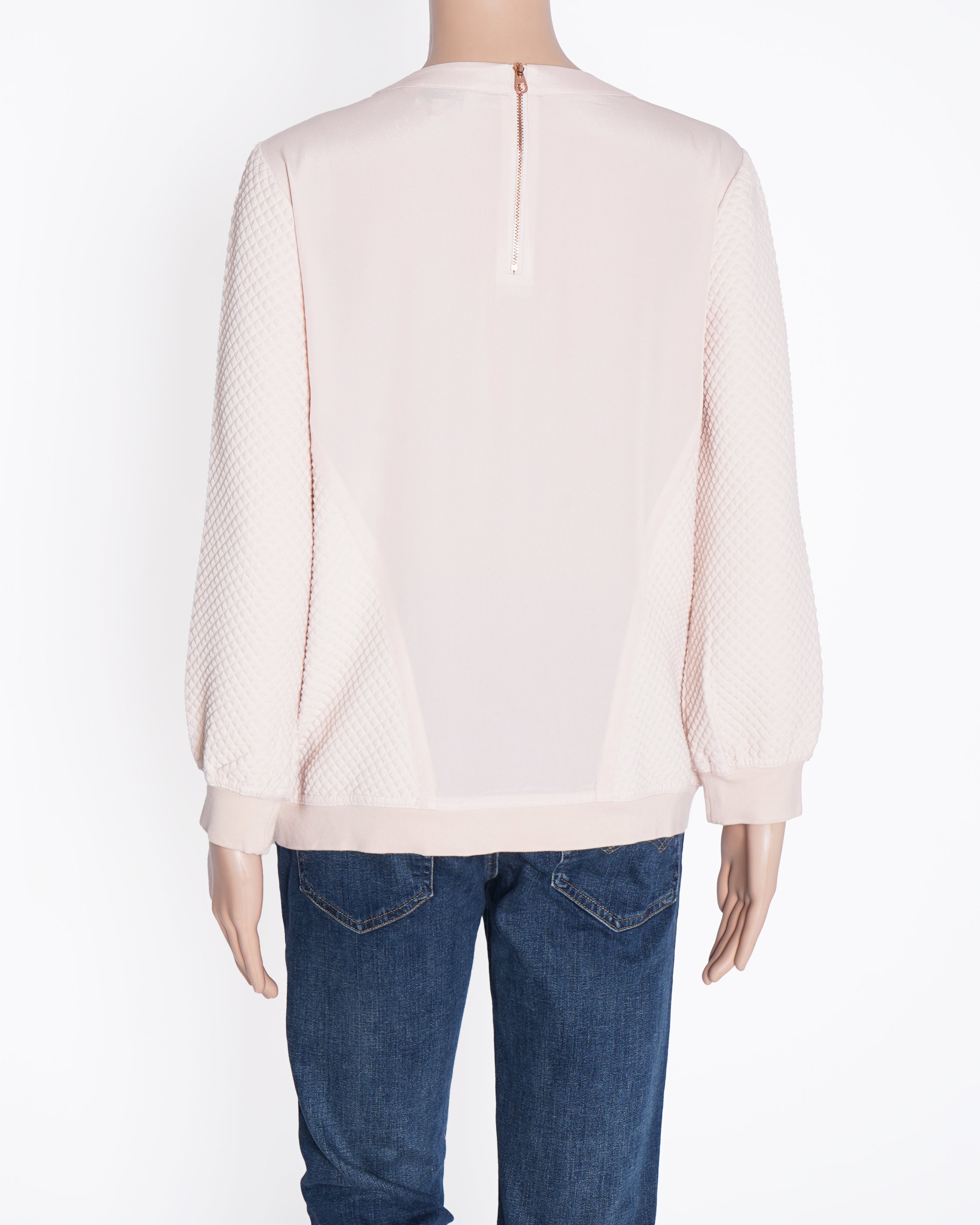 Ted Baker light pink textured sweatshirt