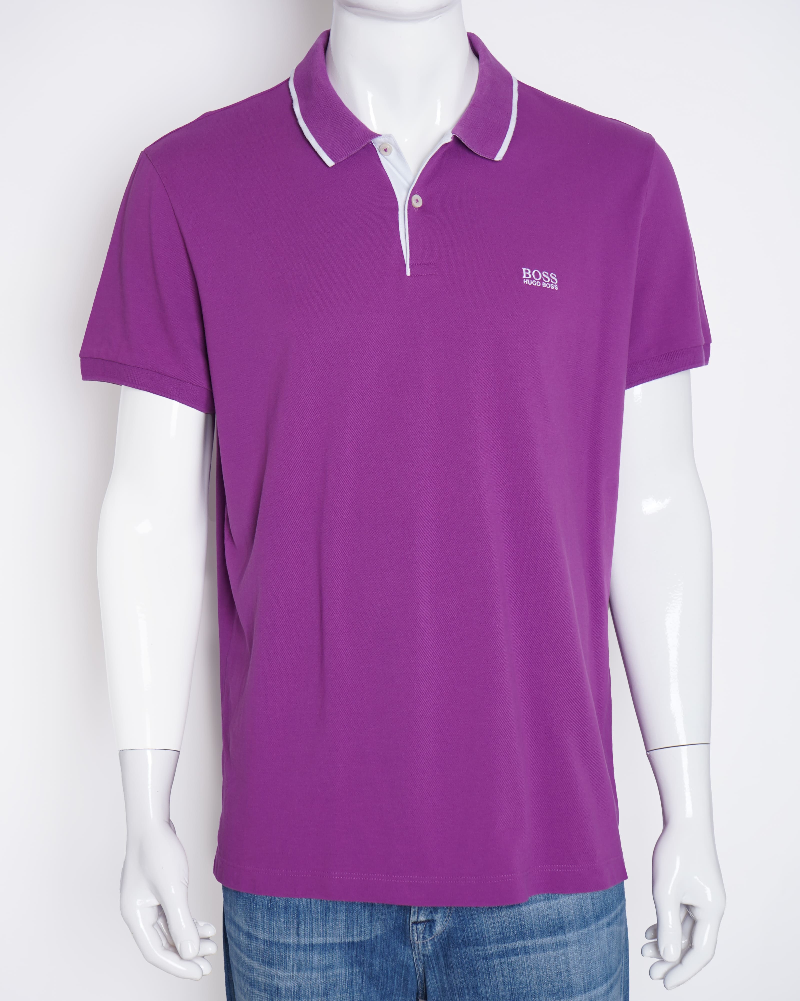 Hugo boss purple polo tshirt for men