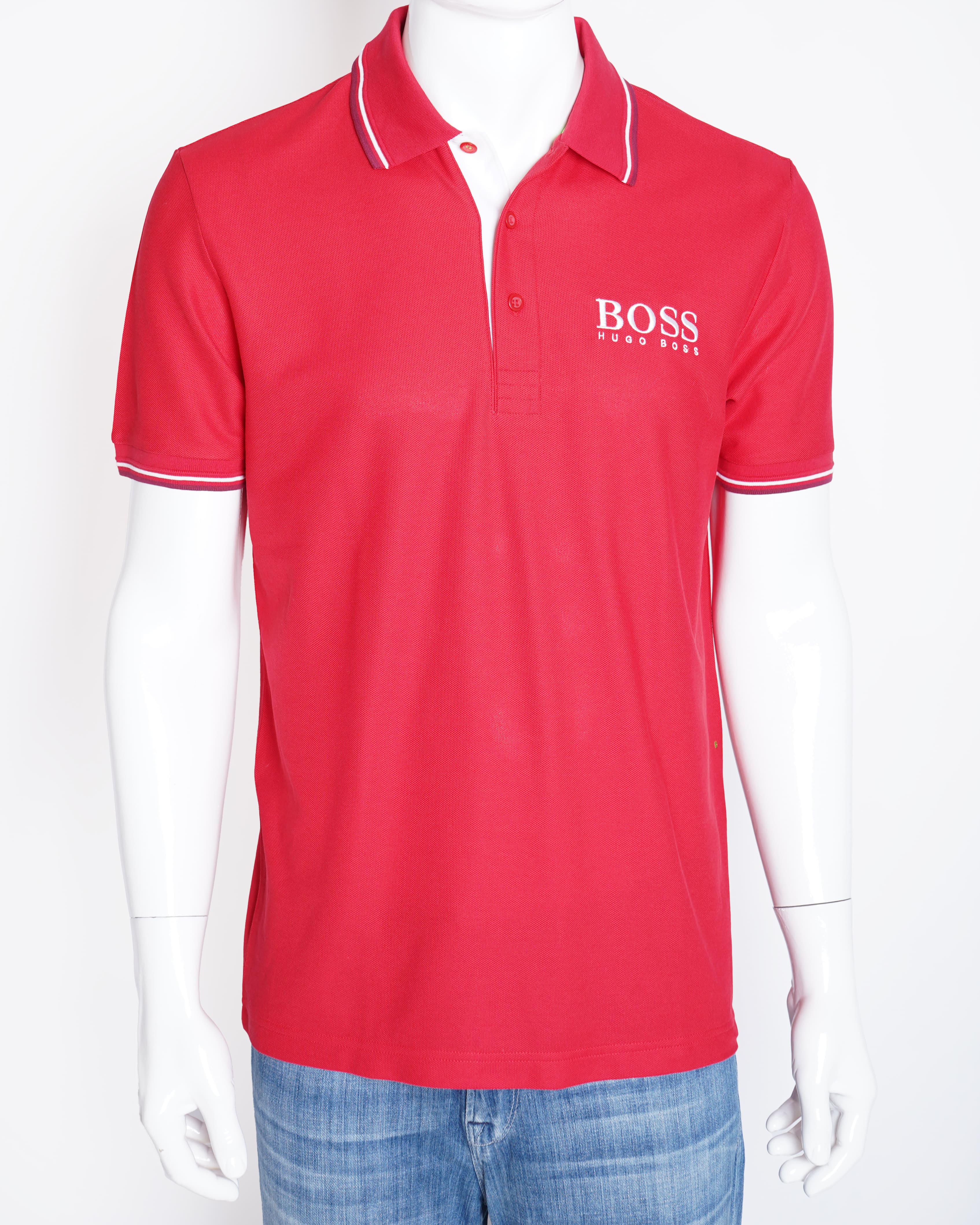 New Hugo Boss Polo Men's Tshirt In Red