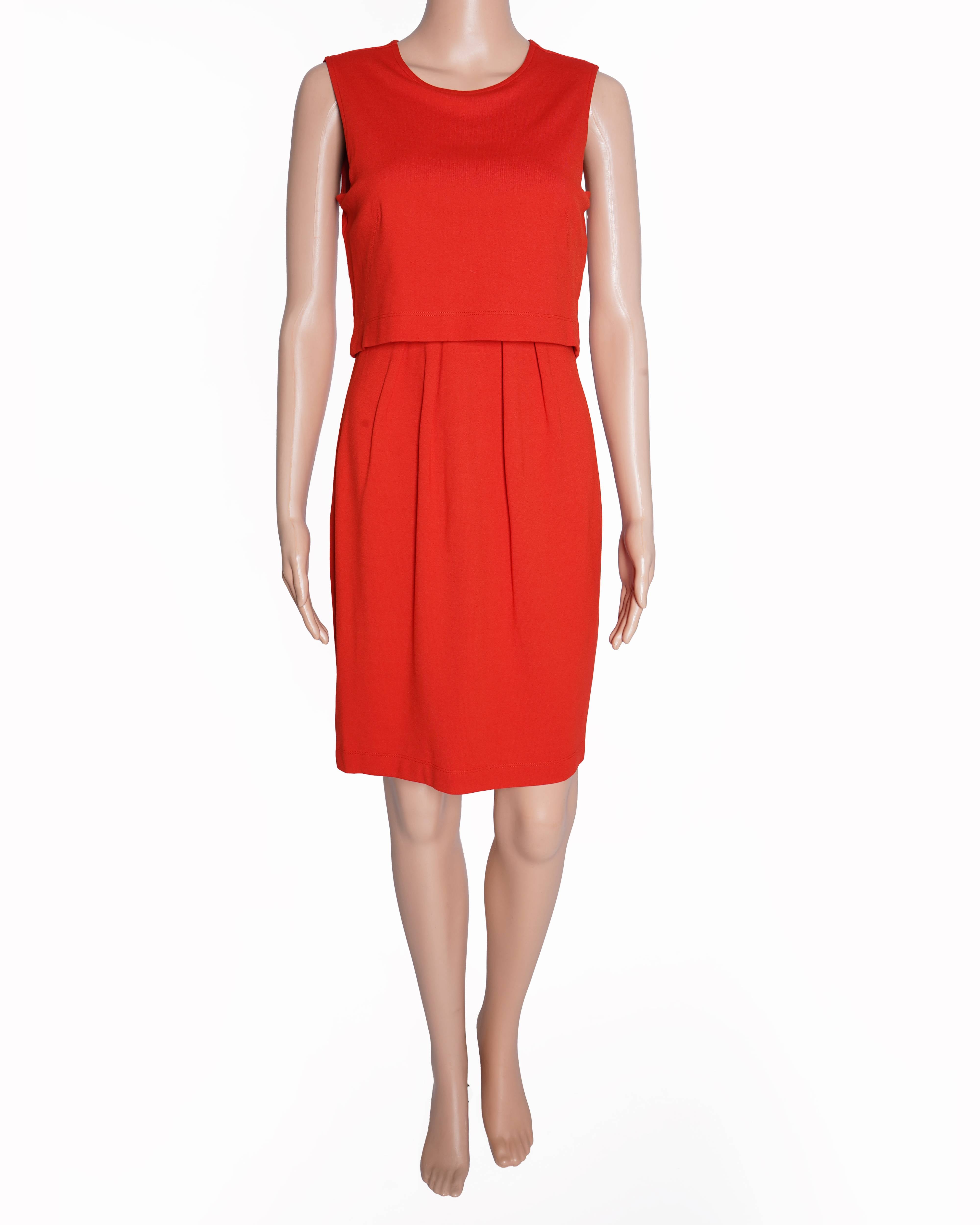 New Ann Taylor Red Cap Sleeve Midi Dress