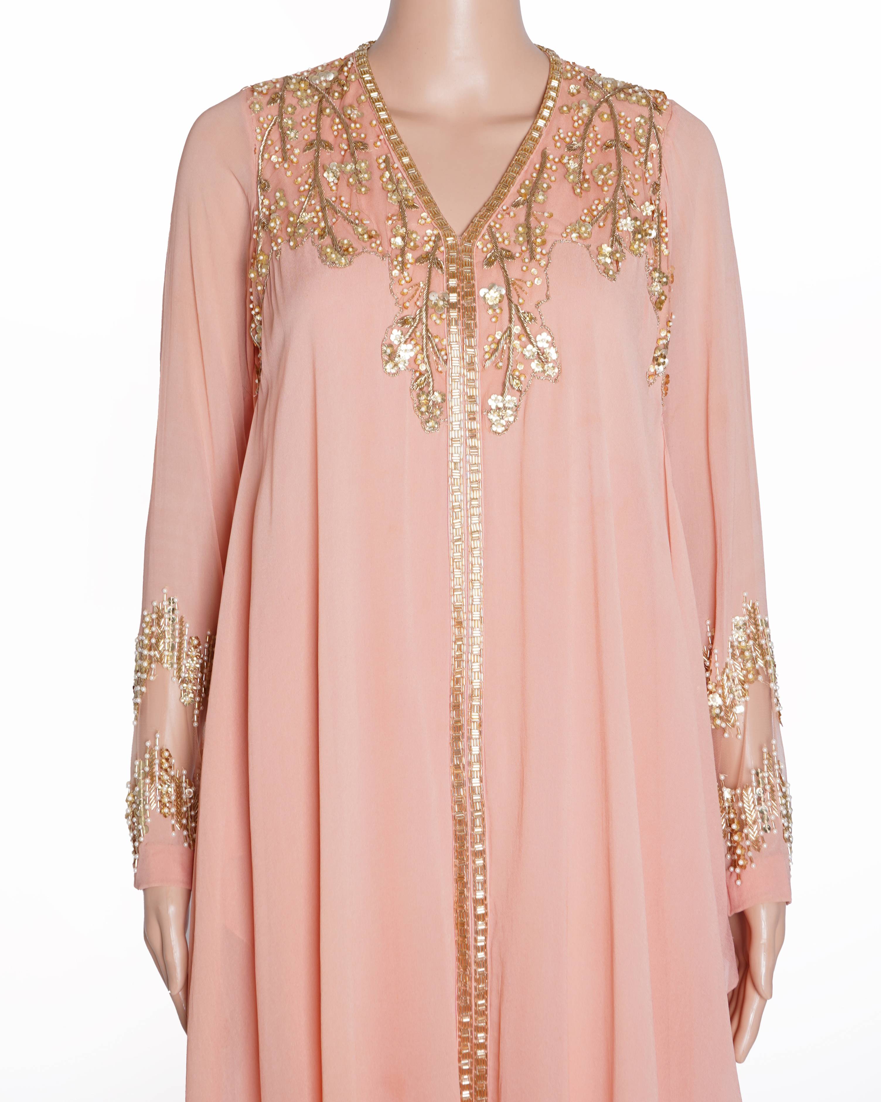 Sanya Gulati Pink A-line Tunic With Bottoms Set of 2