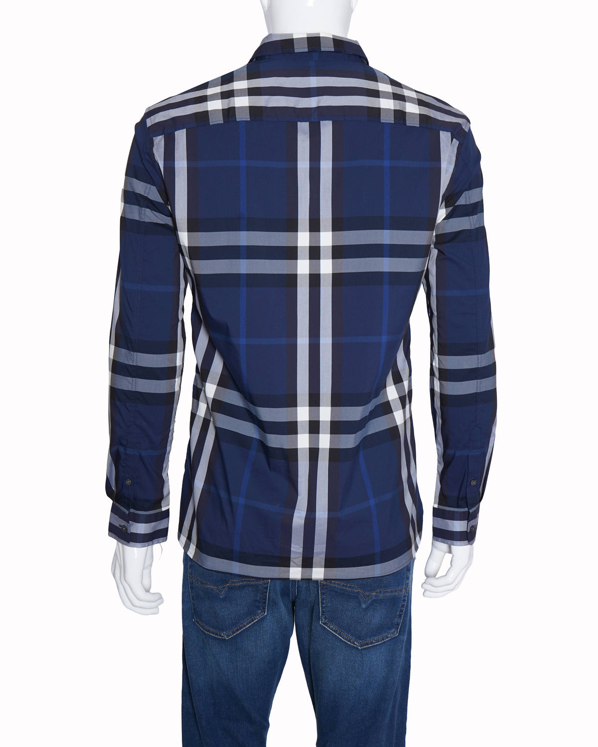 Burberry blue checkered shirt for men
