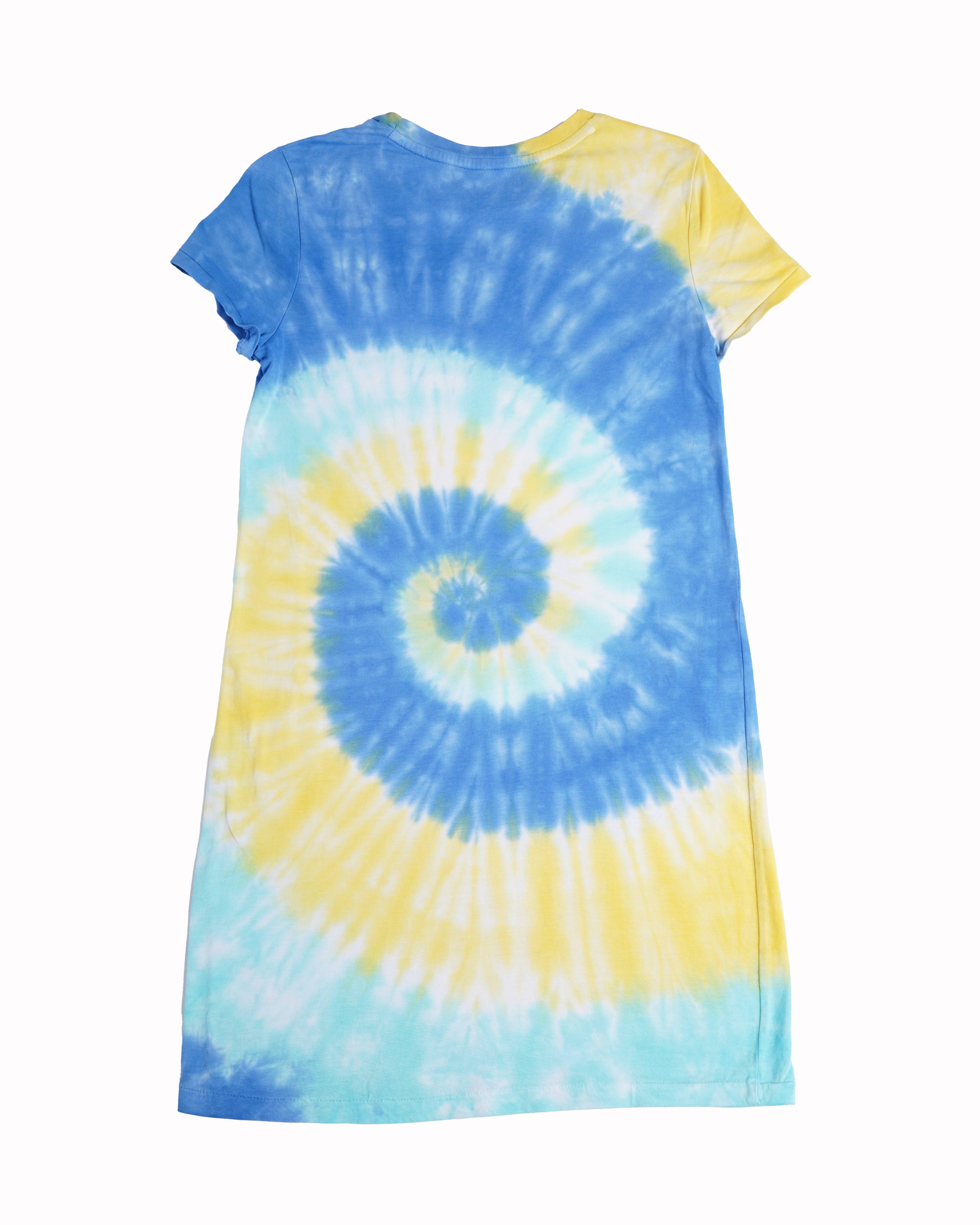 Polo By Ralph Lauren  Swirl-Tye Dye Girls Dress With Brand Logo