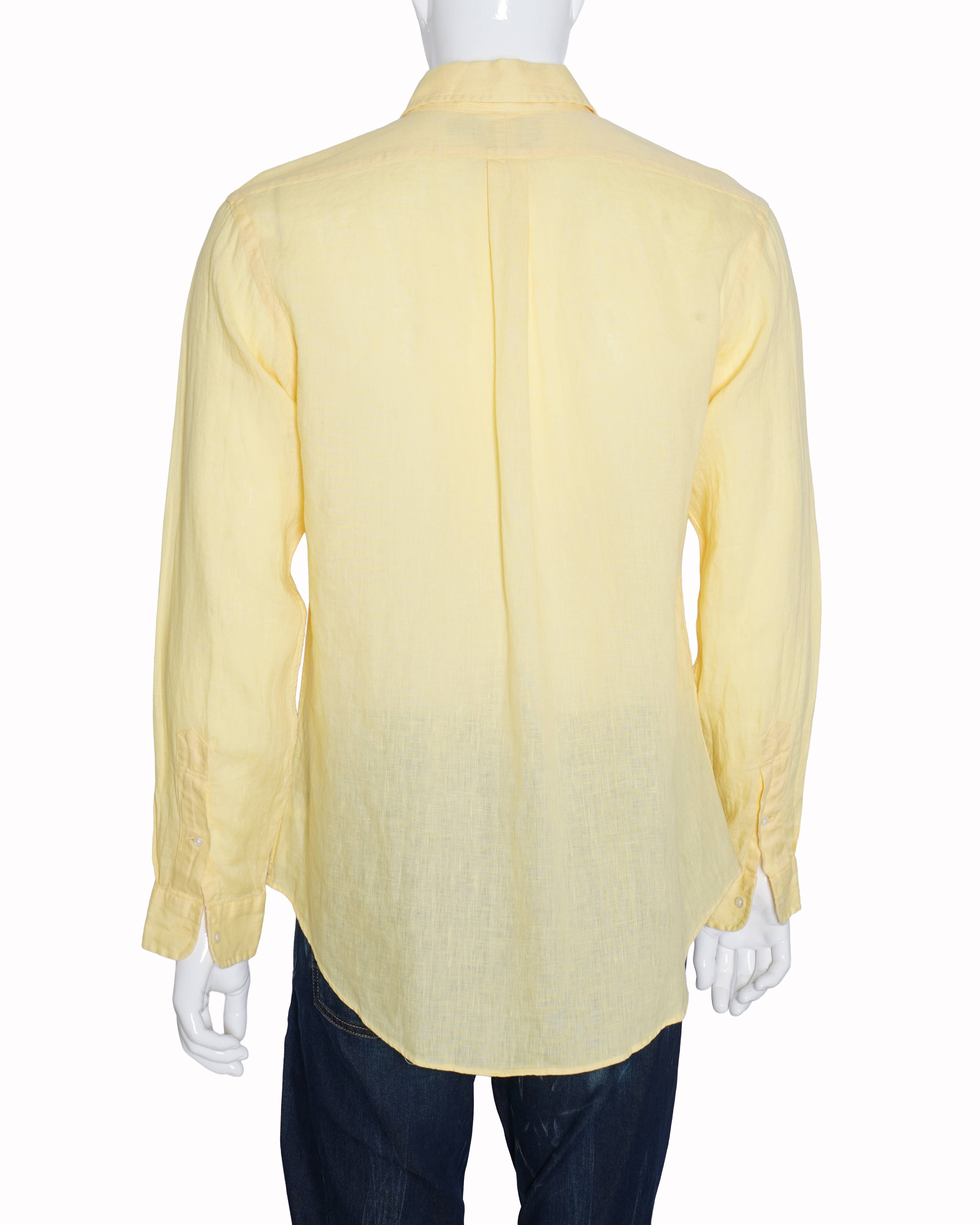 Ralph Lauren Yellow Full Sleeve Shirts
