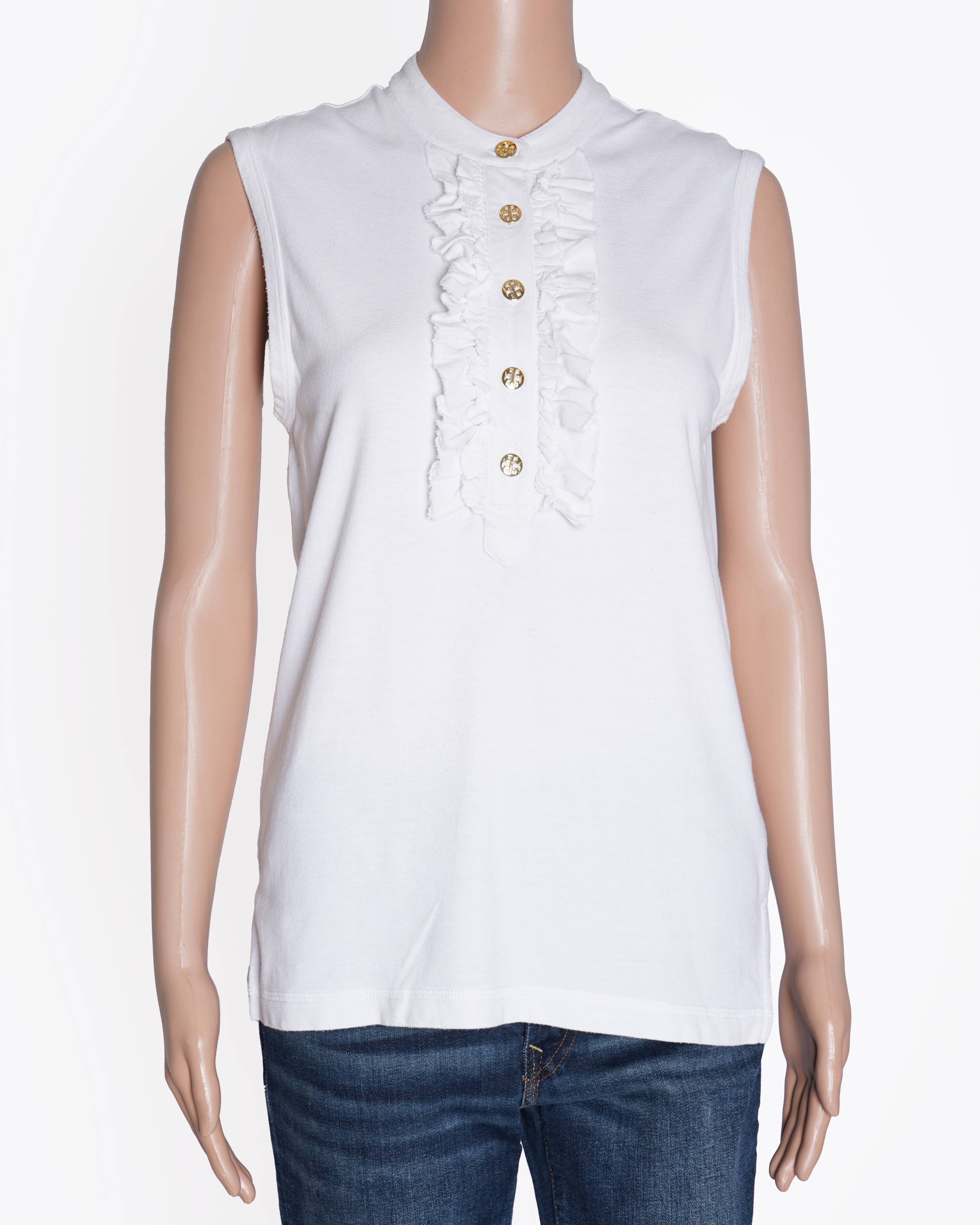 Tory Burch Sleeveless Top In White