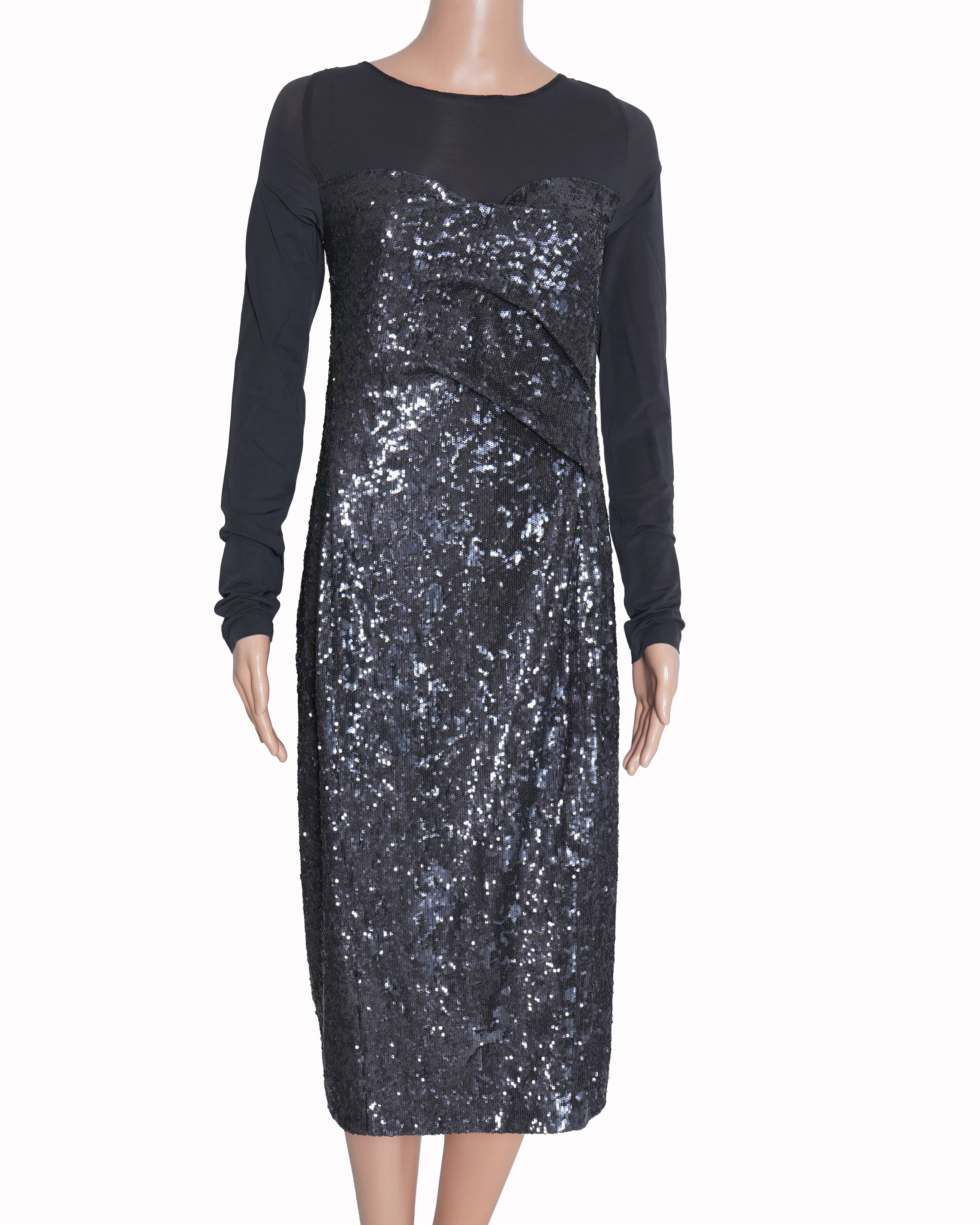 Donna Karan sequined mid length dress