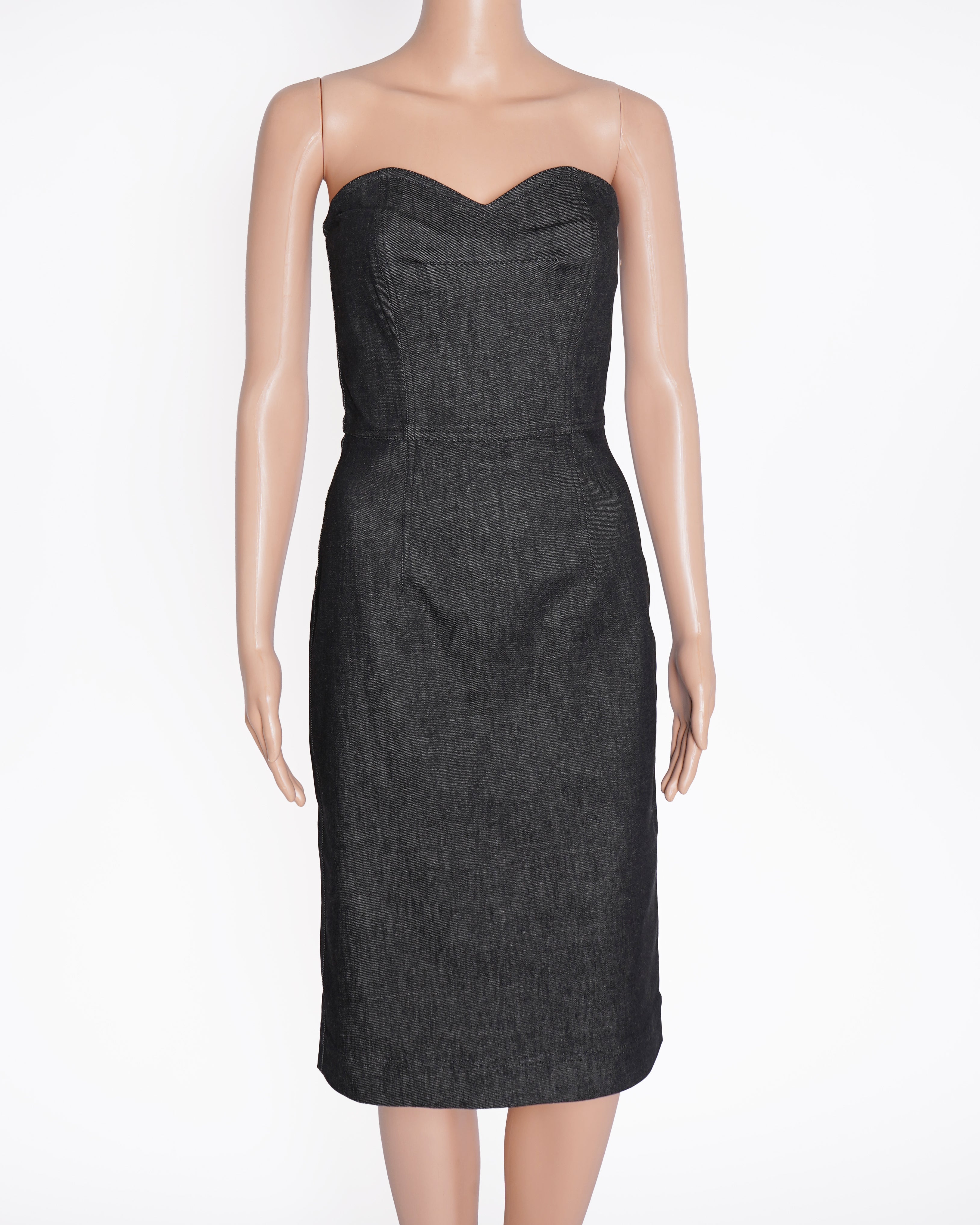 DKNY Strapless Knee Length Dress