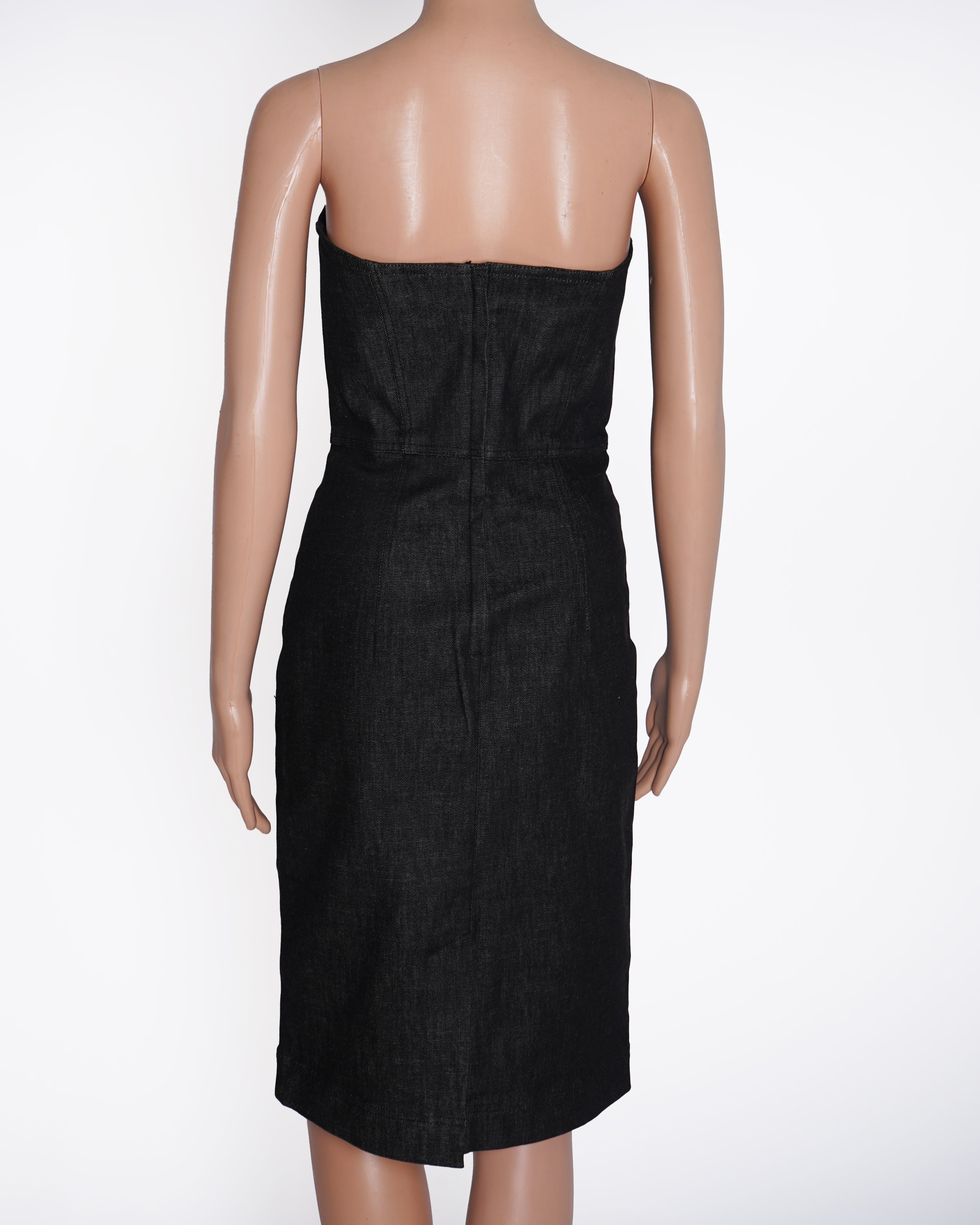 DKNY Strapless Knee Length Dress