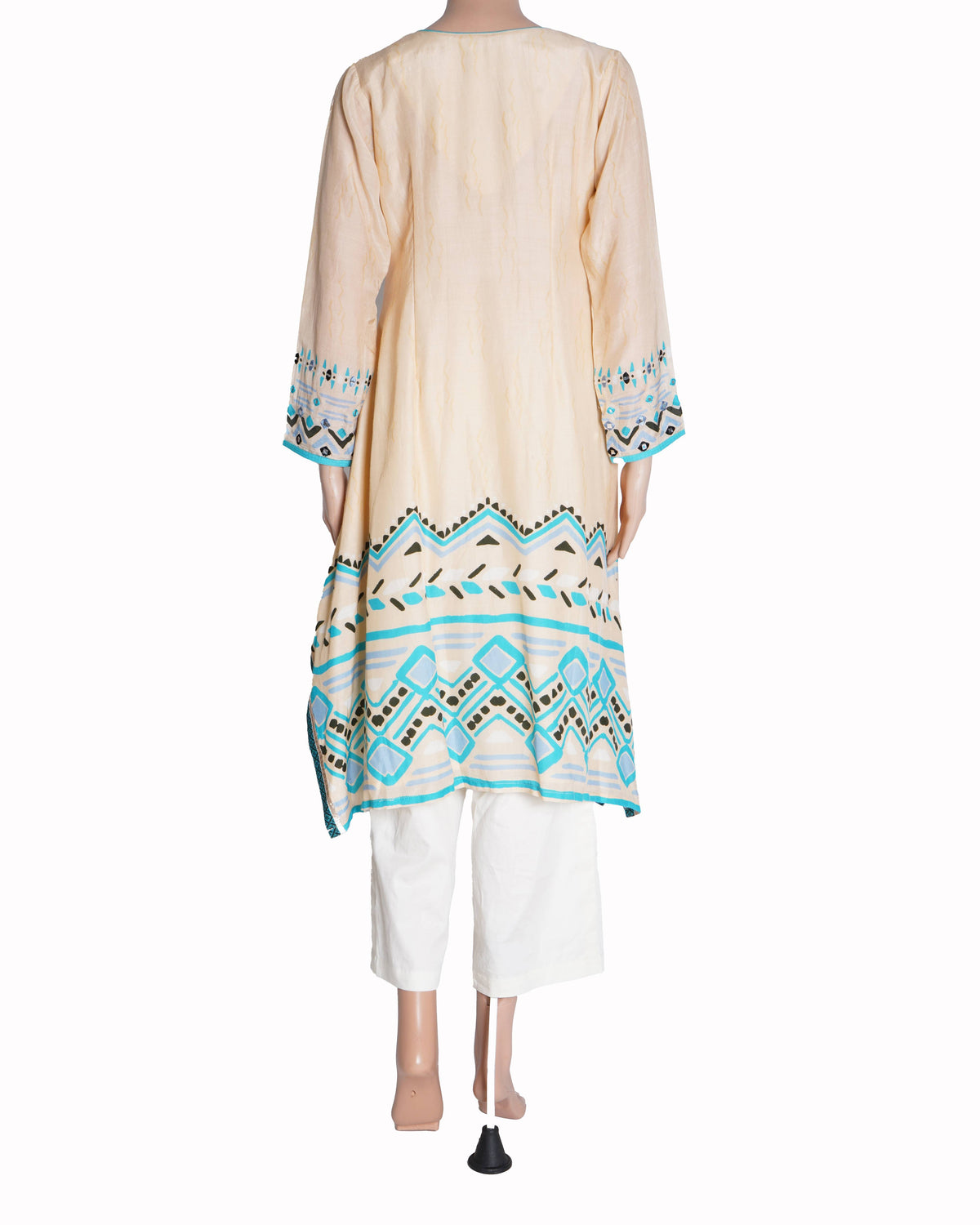 Gopi Vaid Light Peach Embroidered Kurta
