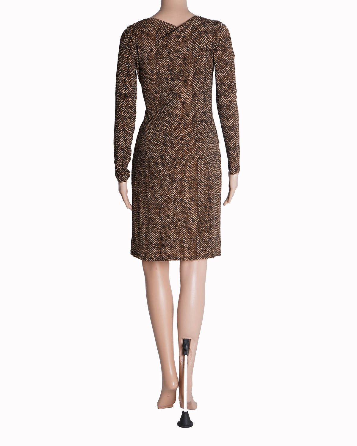 Lauren By Ralph Lauren Snake Skin Print V-Neck Dress