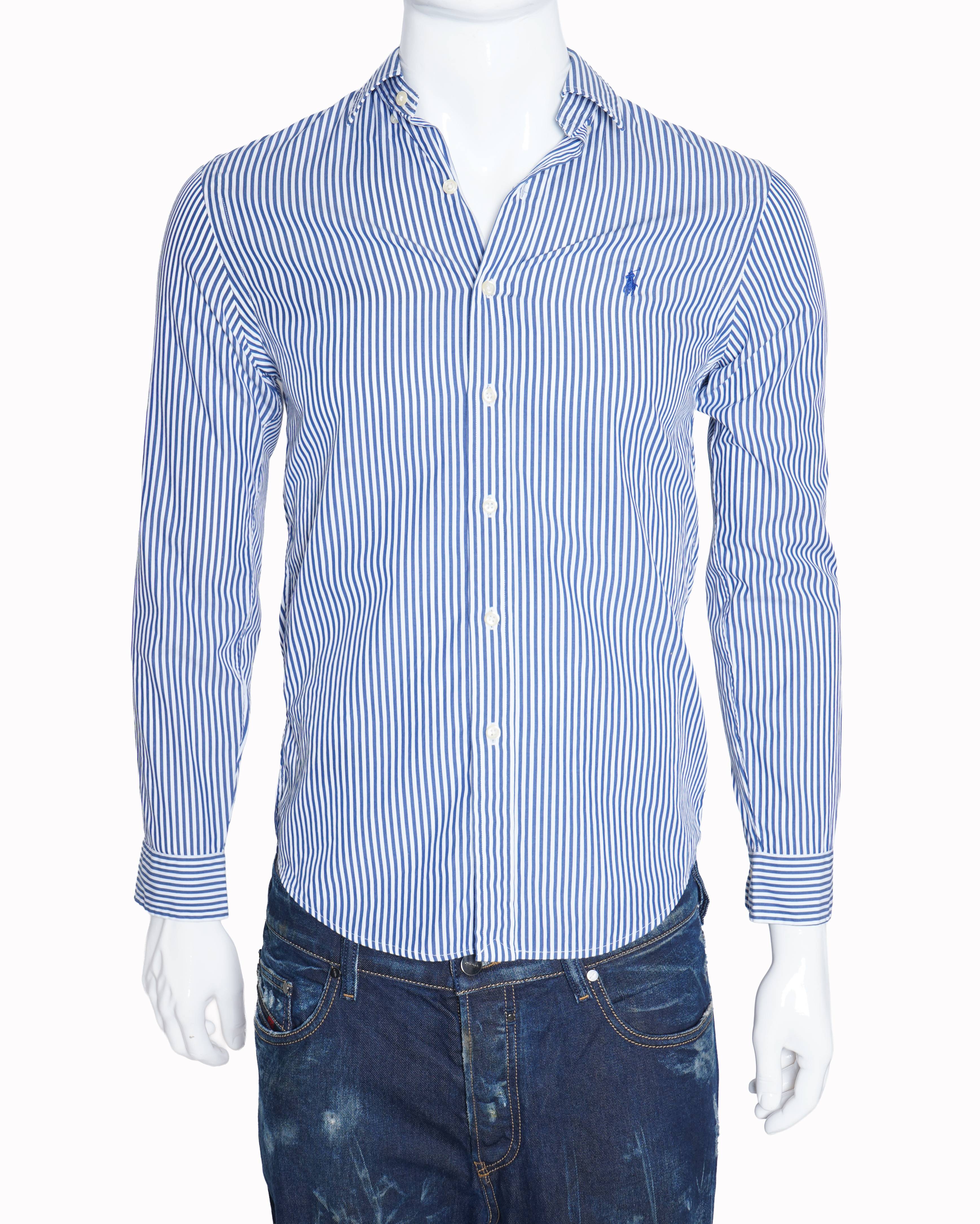 Ralph Lauren Vertical Stripes Blue Shirt