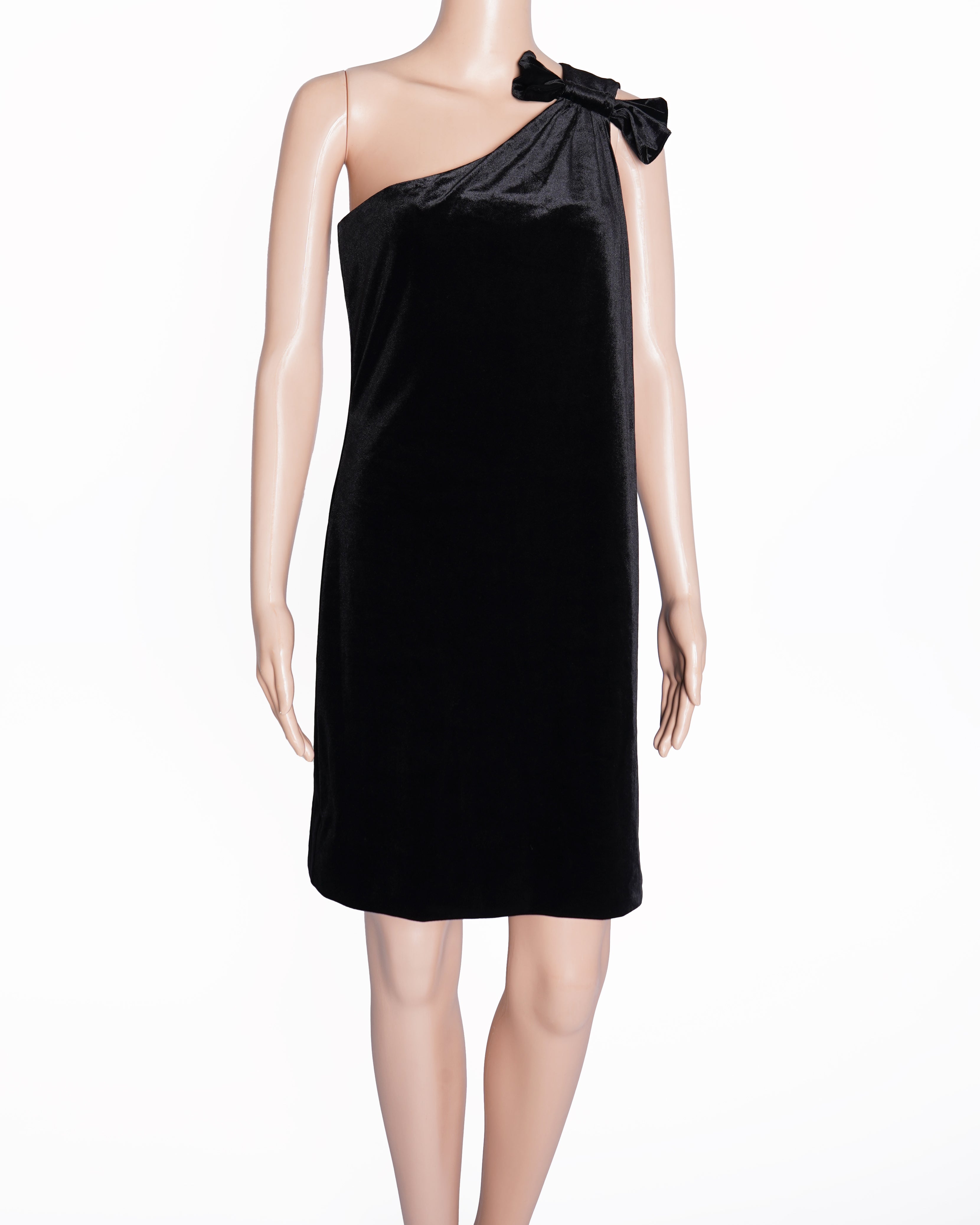 New Michael Kors Single Shoulder Velvet Dress