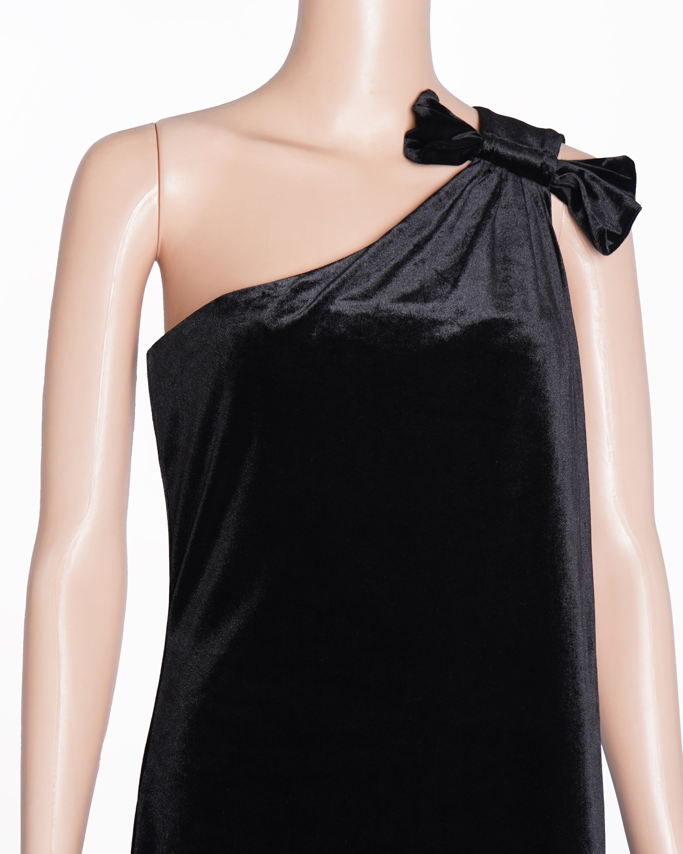 New Michael Kors Single Shoulder Velvet Dress