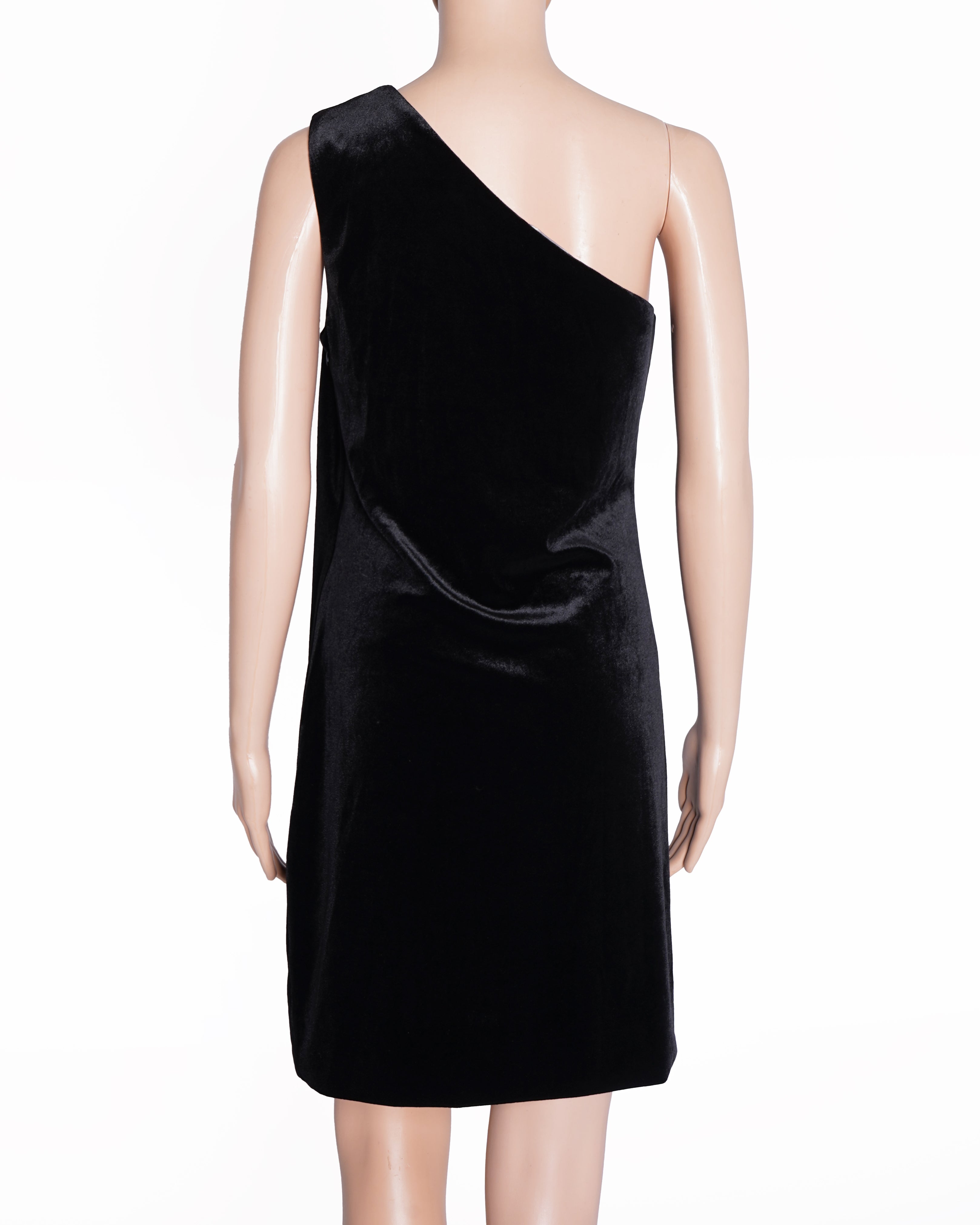 New Michael Kors Single Shoulder Velvet Dress