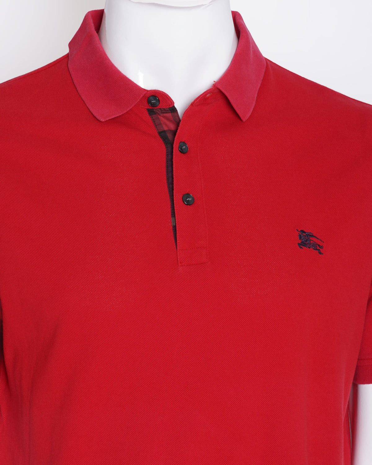 Burberry red half sleeve polo tshirt for men