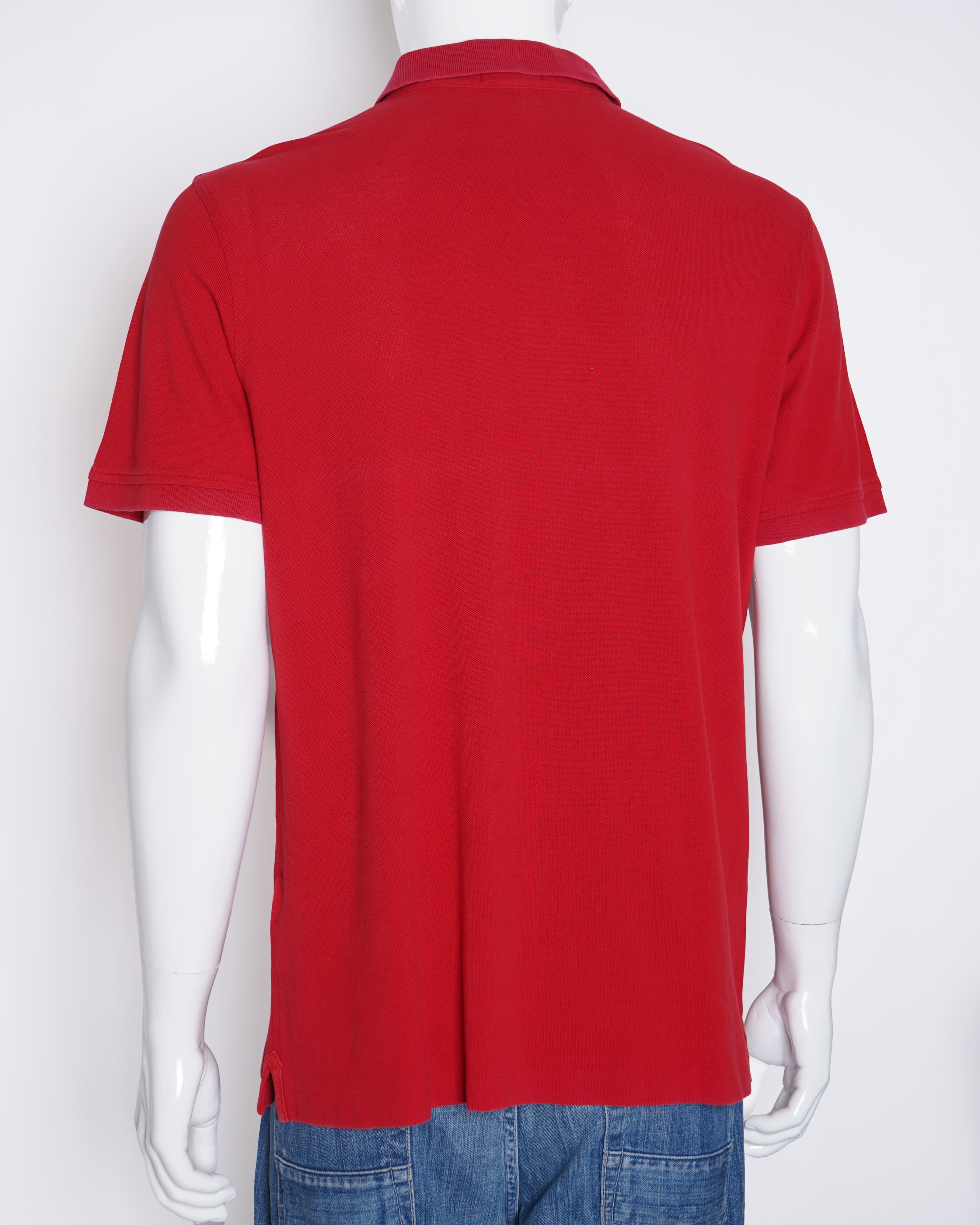 Burberry red half sleeve polo tshirt for men