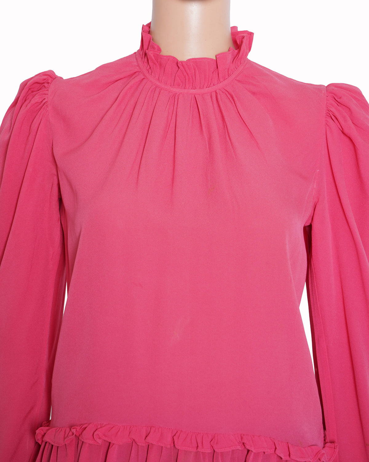 Saloni pink ruffle top