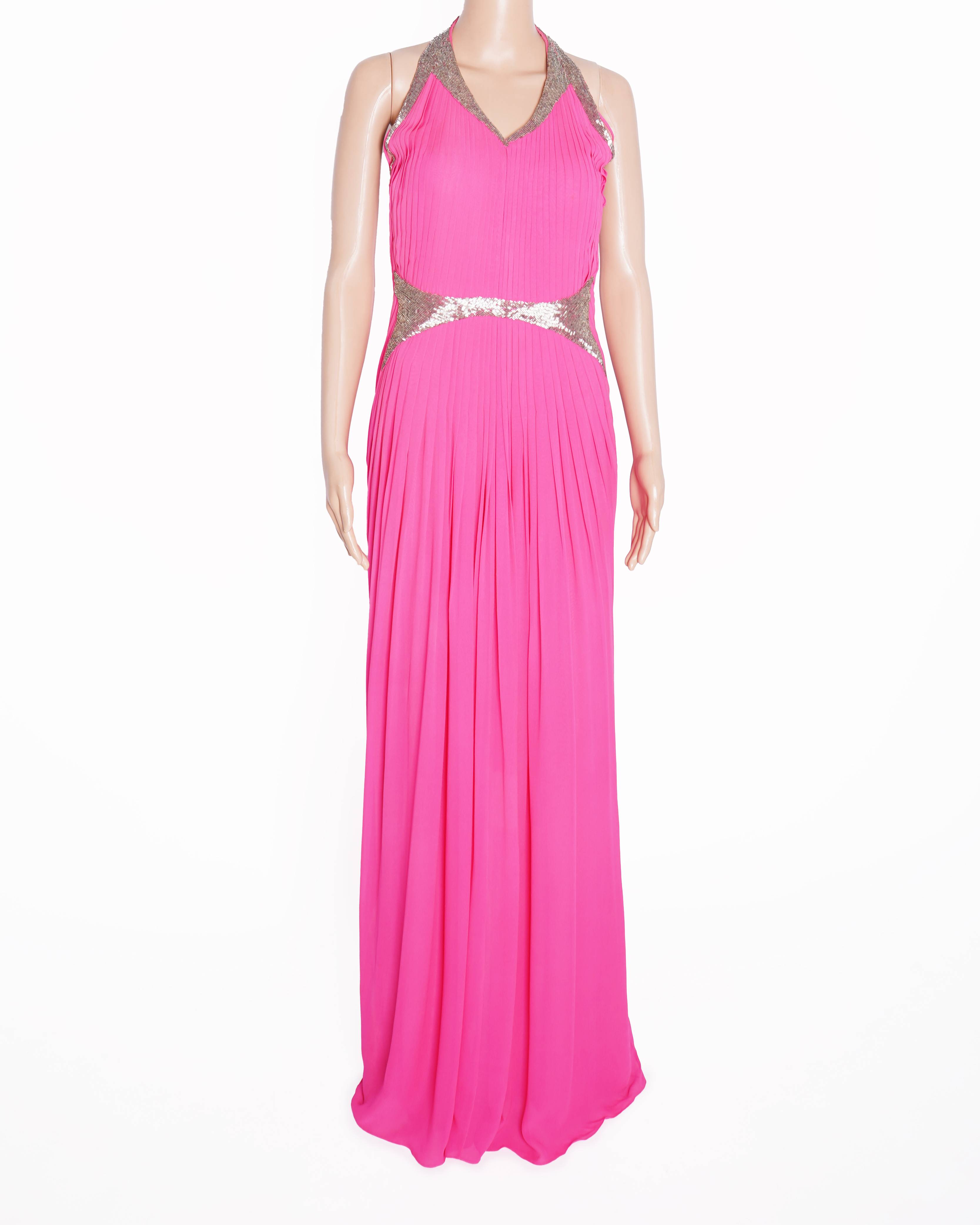 New Gaurav gupta pink sheer back gown