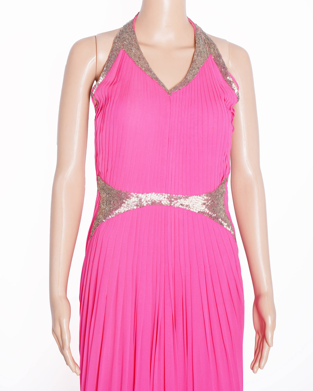 New Gaurav gupta pink sheer back gown