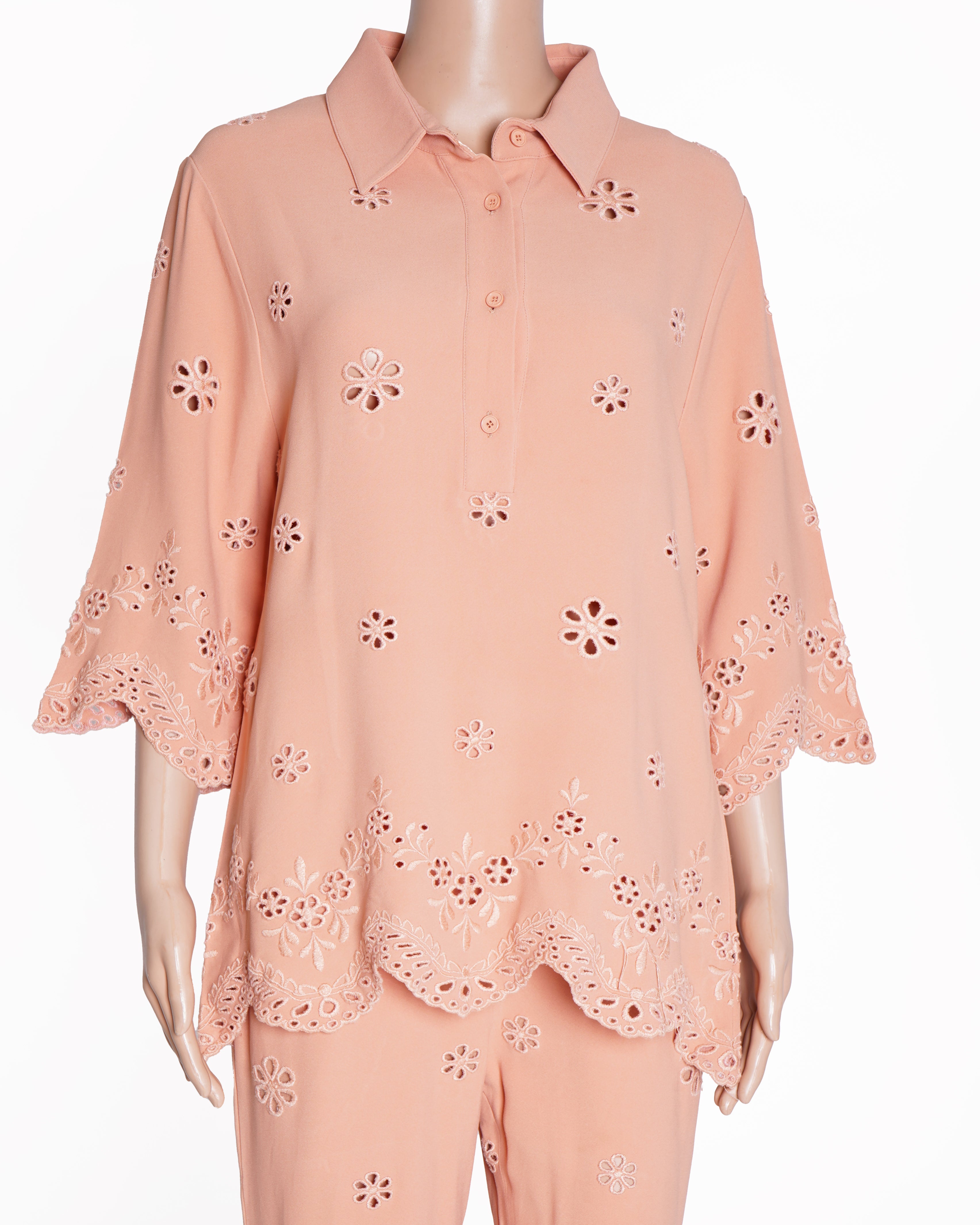 Elie saab embroidered shirt with pants