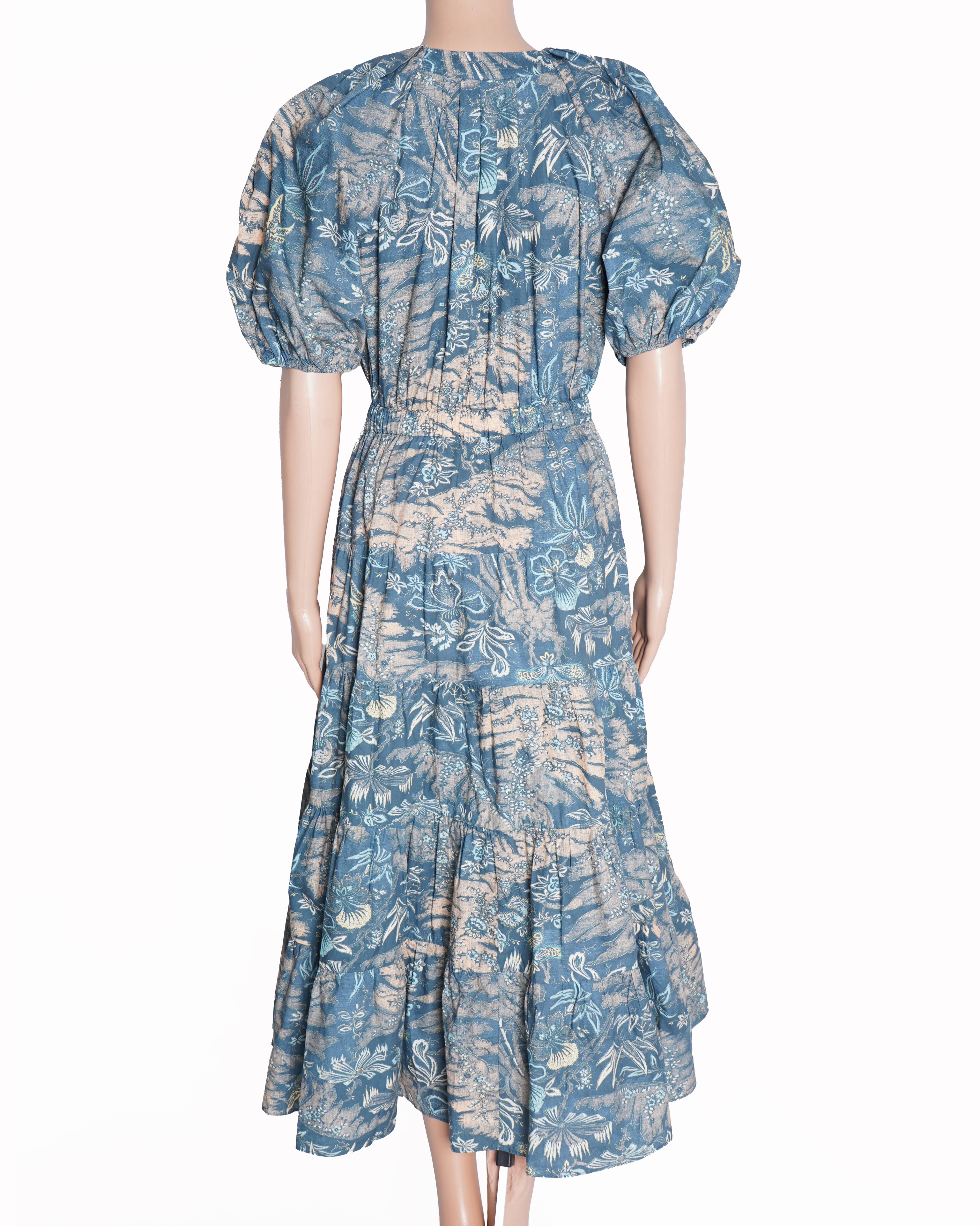 Ulla Johnson Printed Puff Sleeve Dress