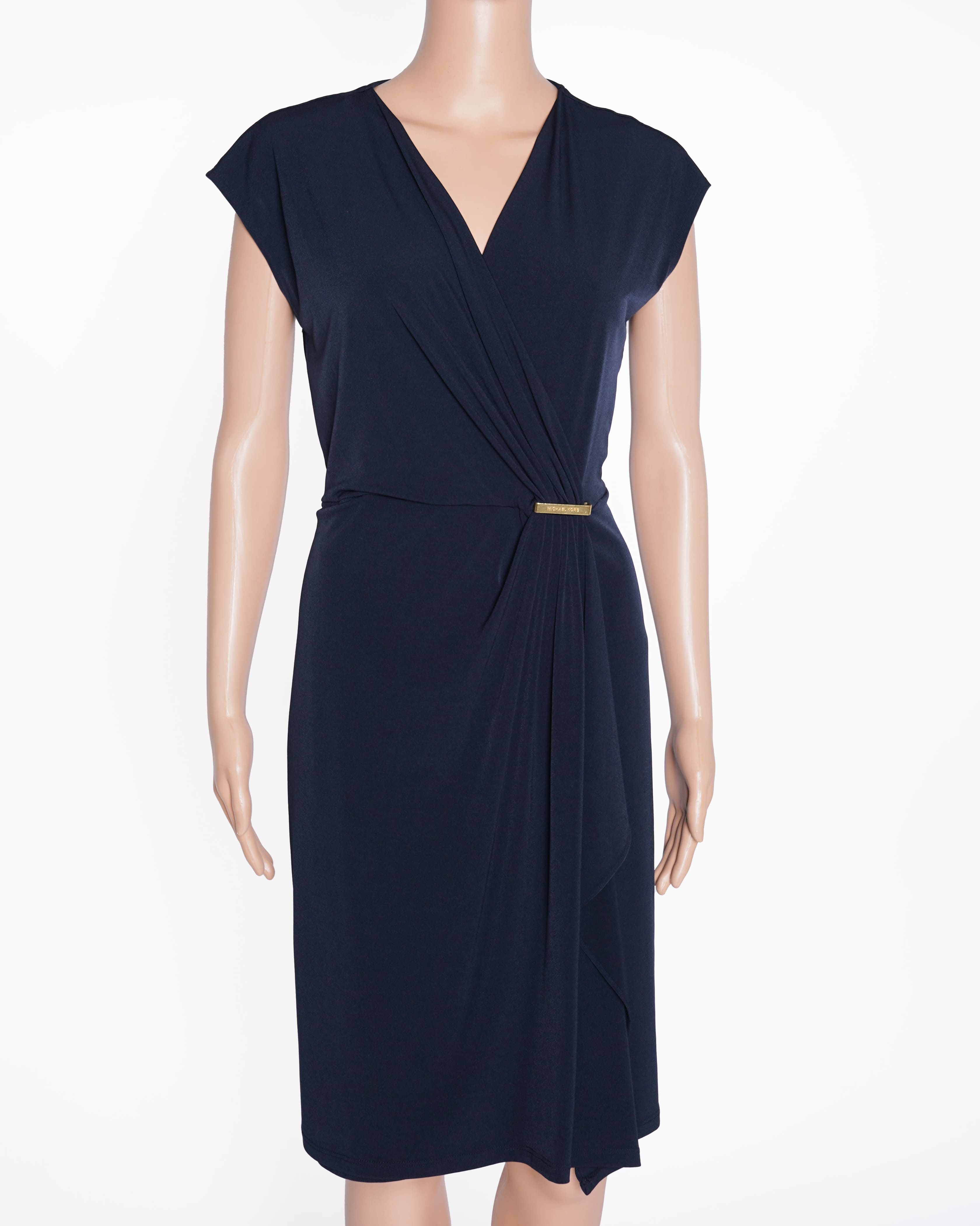 Michael kors v neck blue dress