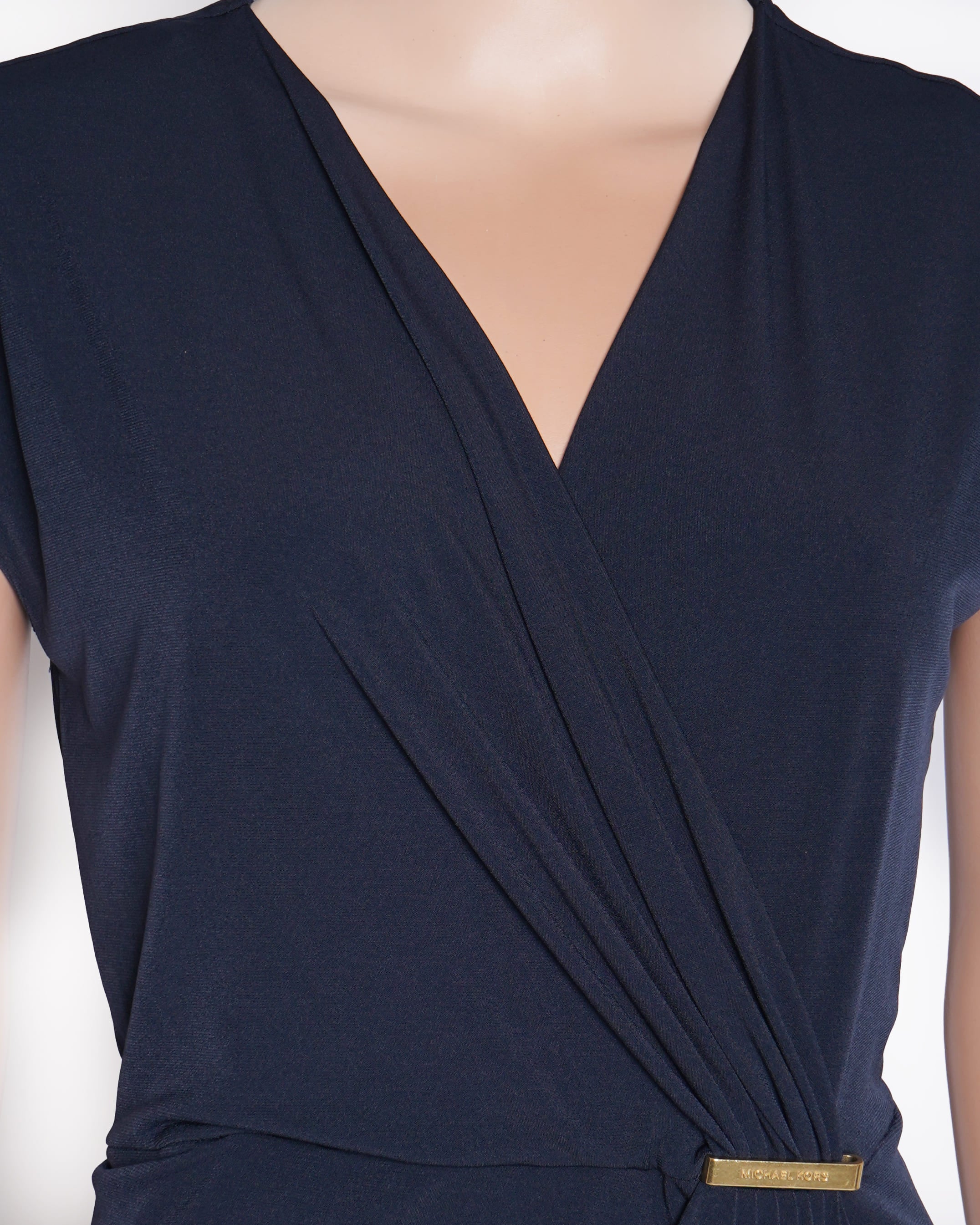 Michael kors v neck blue dress