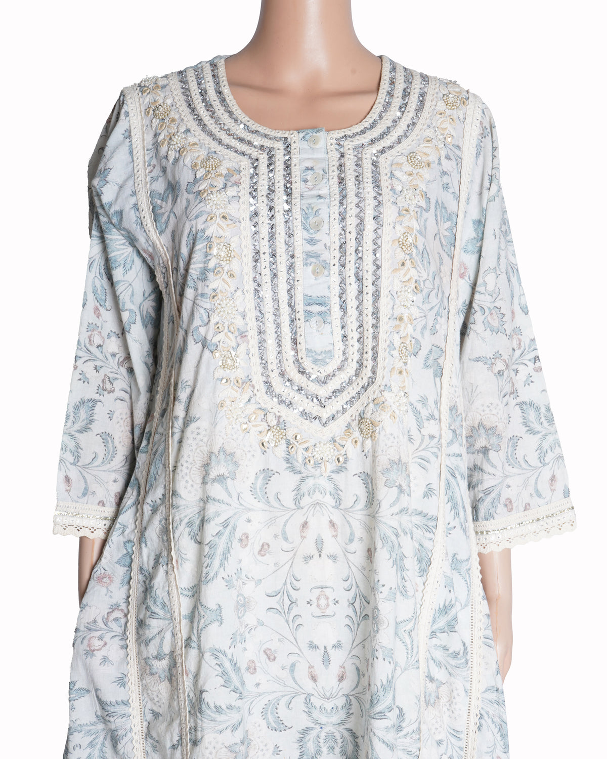 Aditi Beriwala X Pret Powder Blue Cotton Kurti