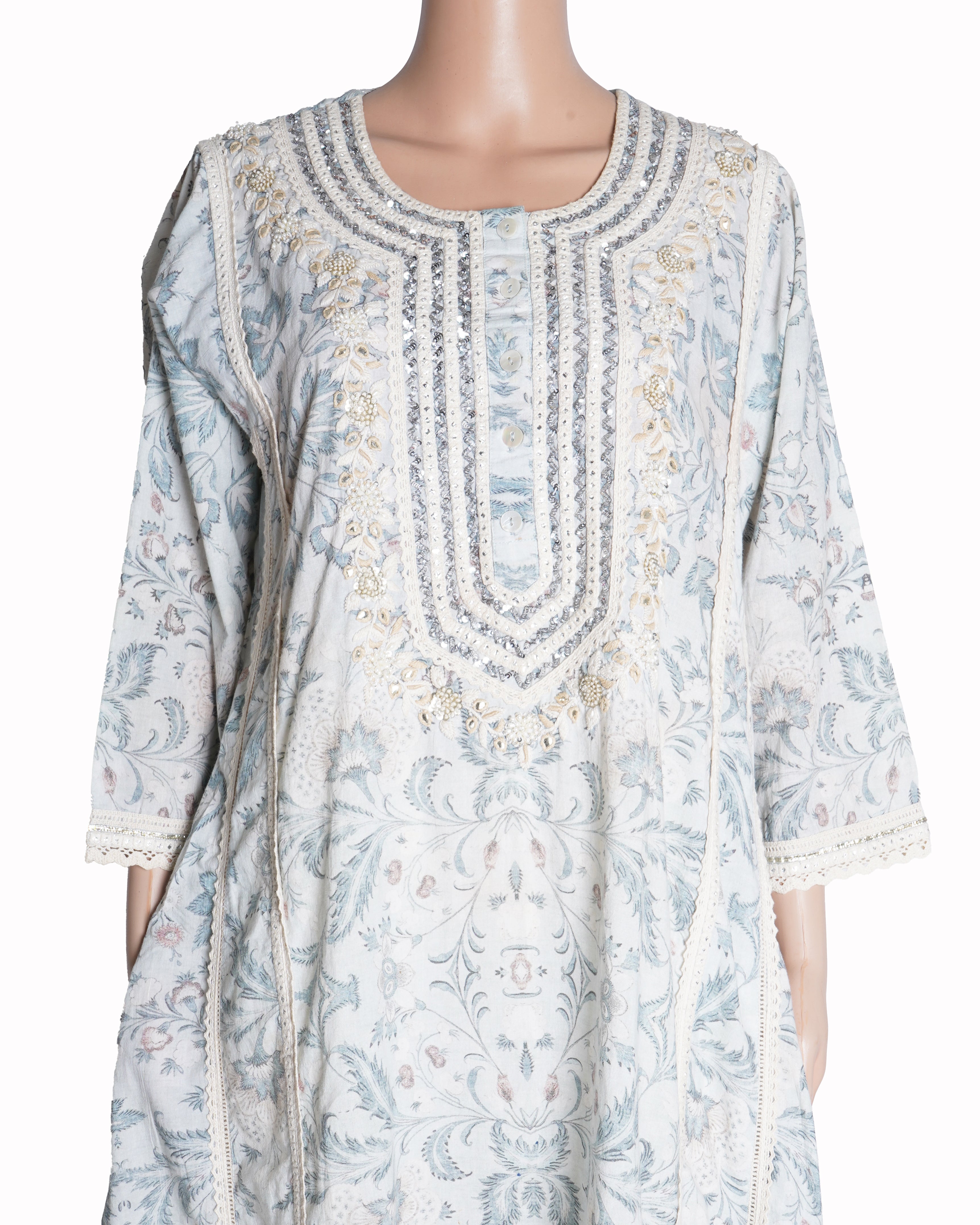 Aditi Beriwala X Pret Powder Blue Cotton Kurti