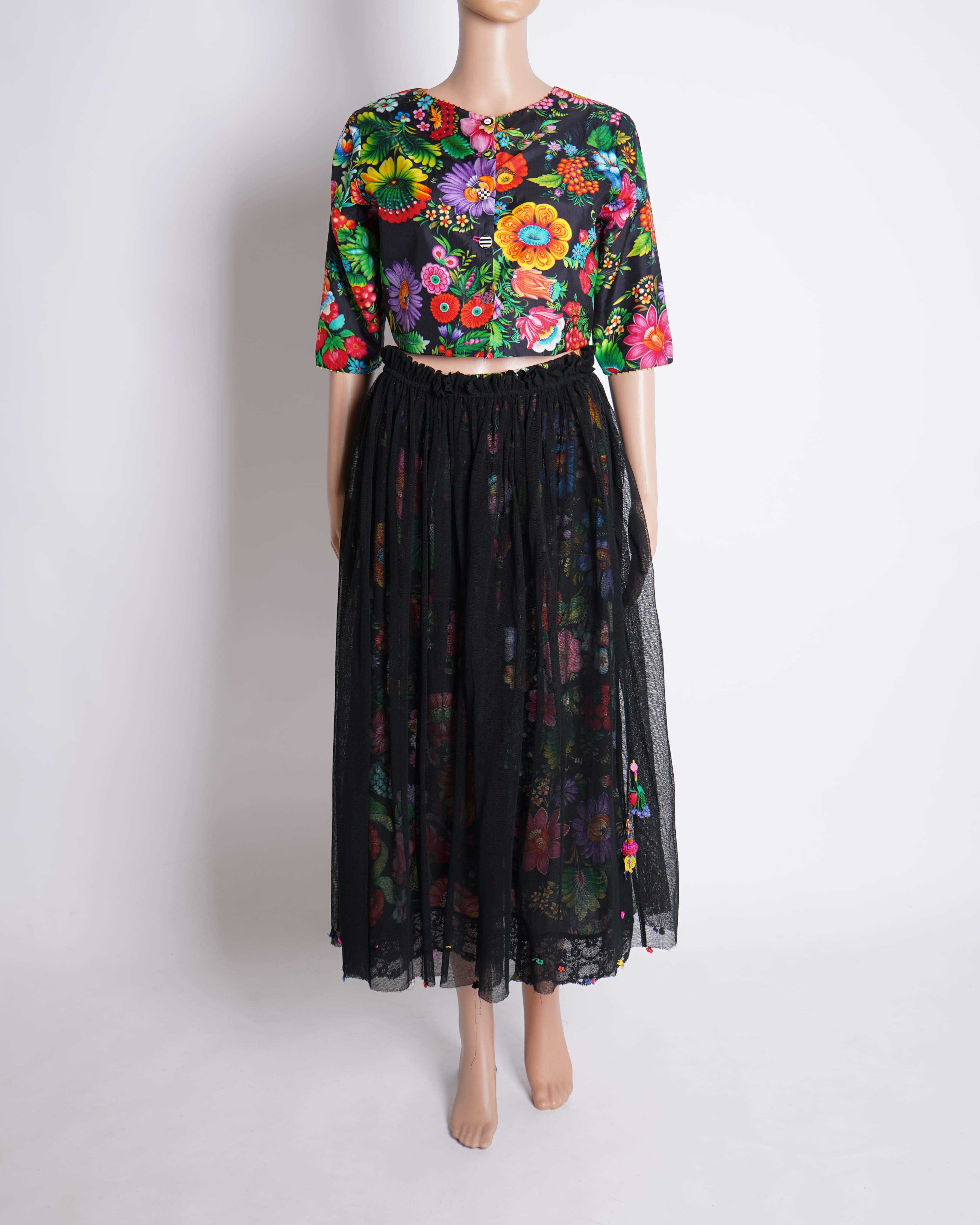 Pero Multicolour Floral Bodice Top