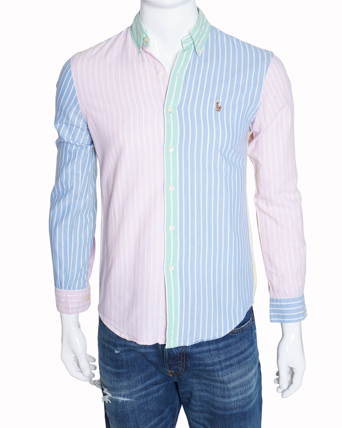 Ralph Lauren vertical multi-color striped shirt for men