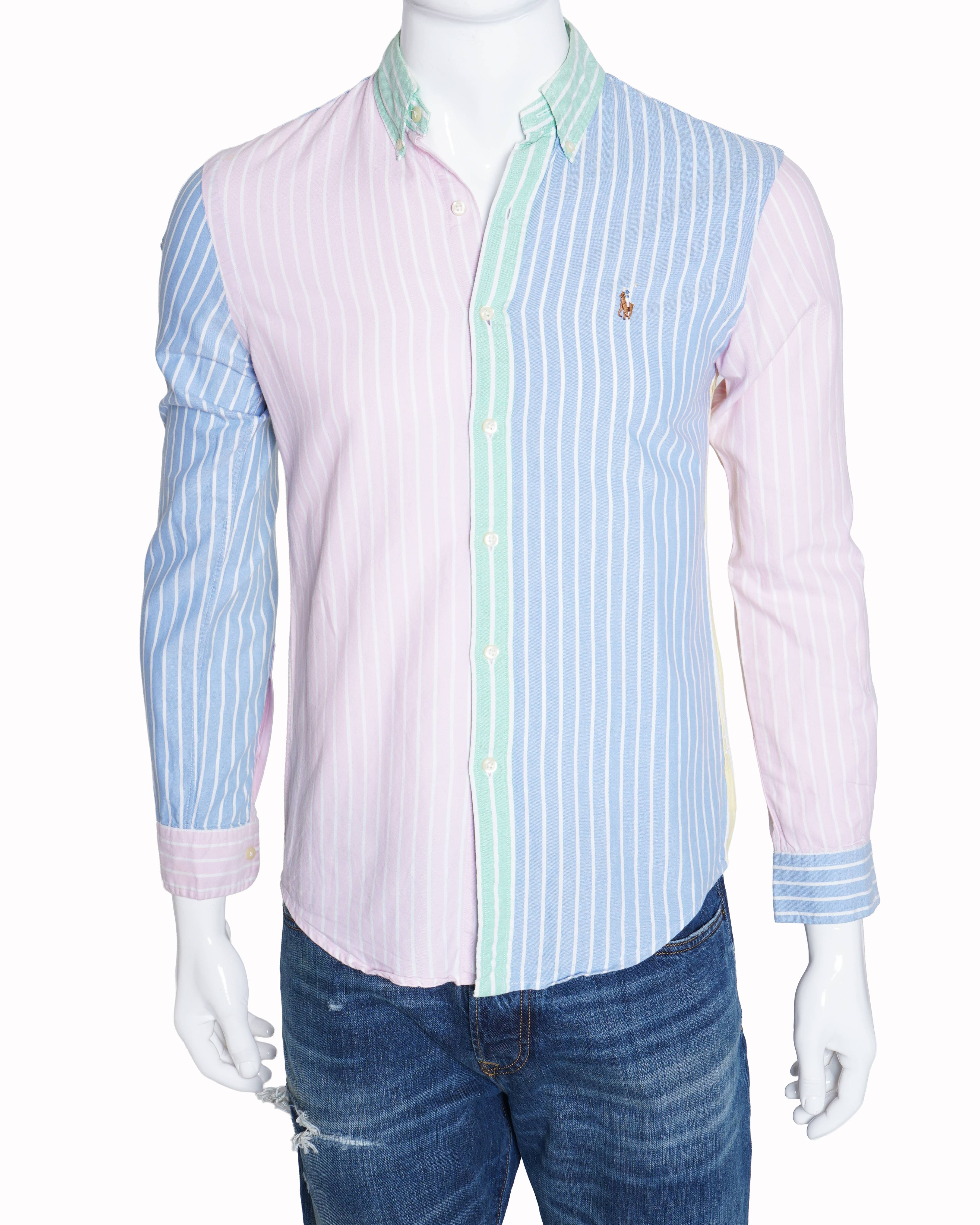 Ralph Lauren vertical multi-color striped shirt for men