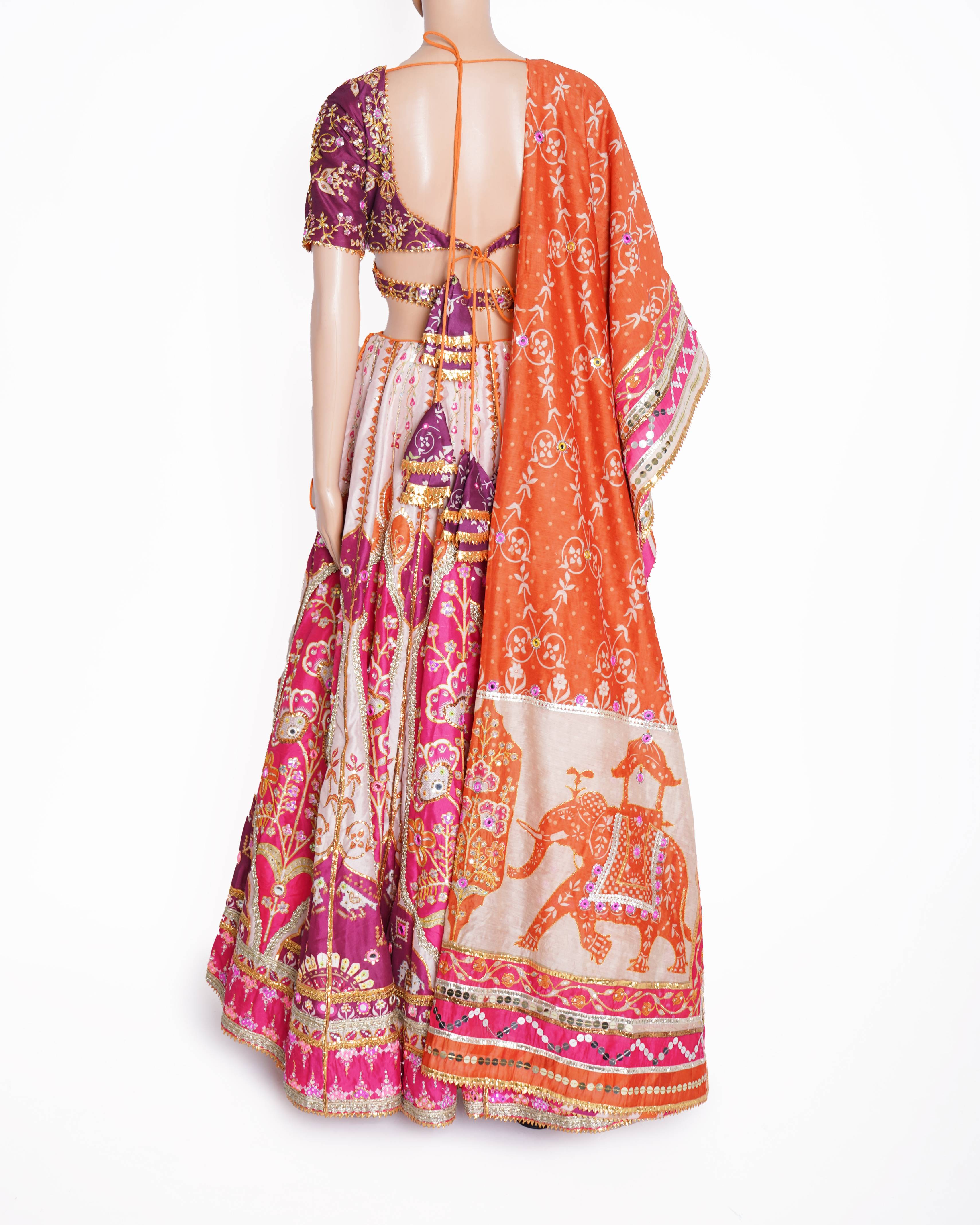 Mayyur Girotra Asiya Printed Lehenga Set With Dupatta
