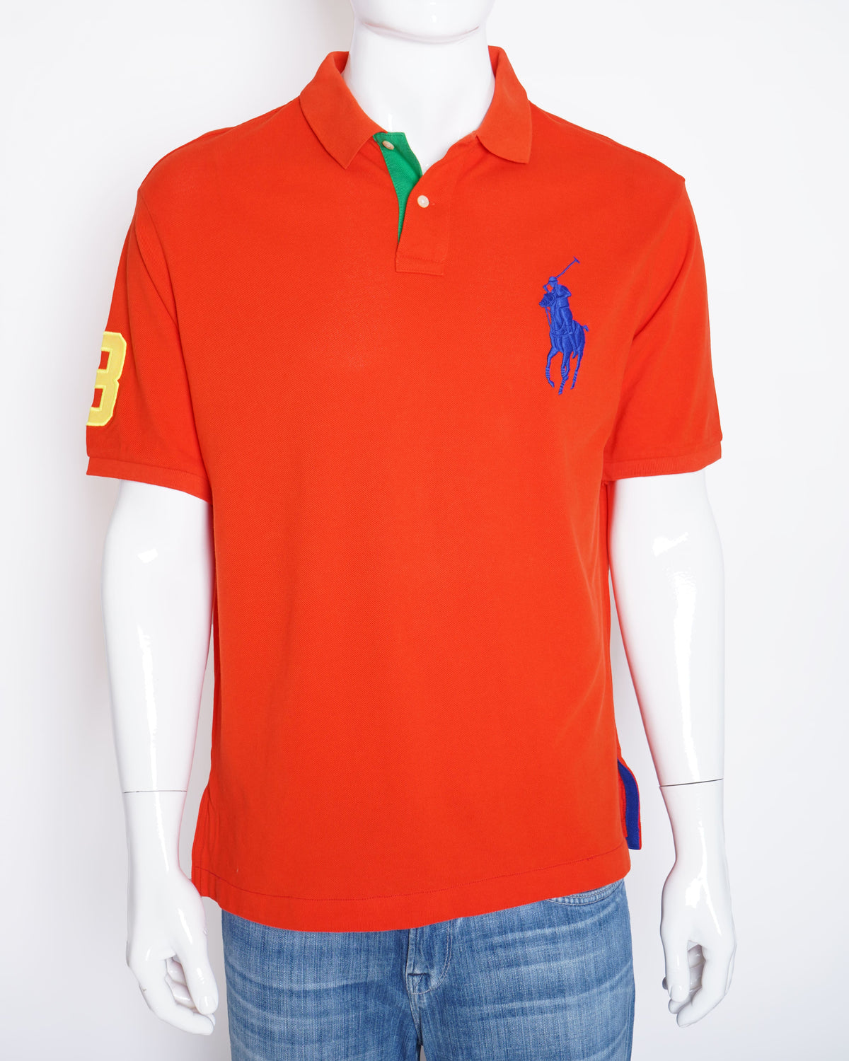 Ralph lauren red- orange half sleeve polo tshirt for men