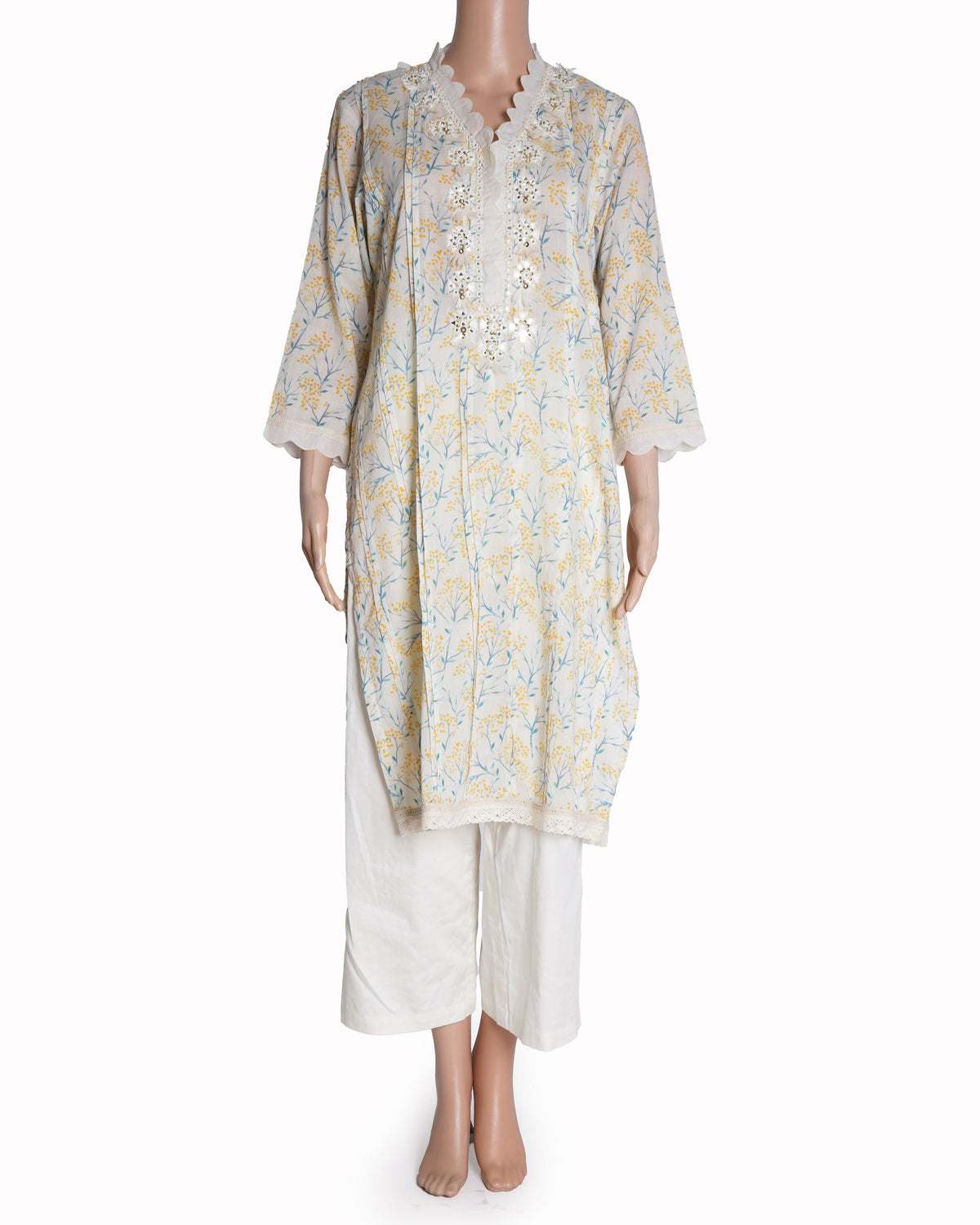 Aditi Beriwala X Pret White Printed Cotton Kurti