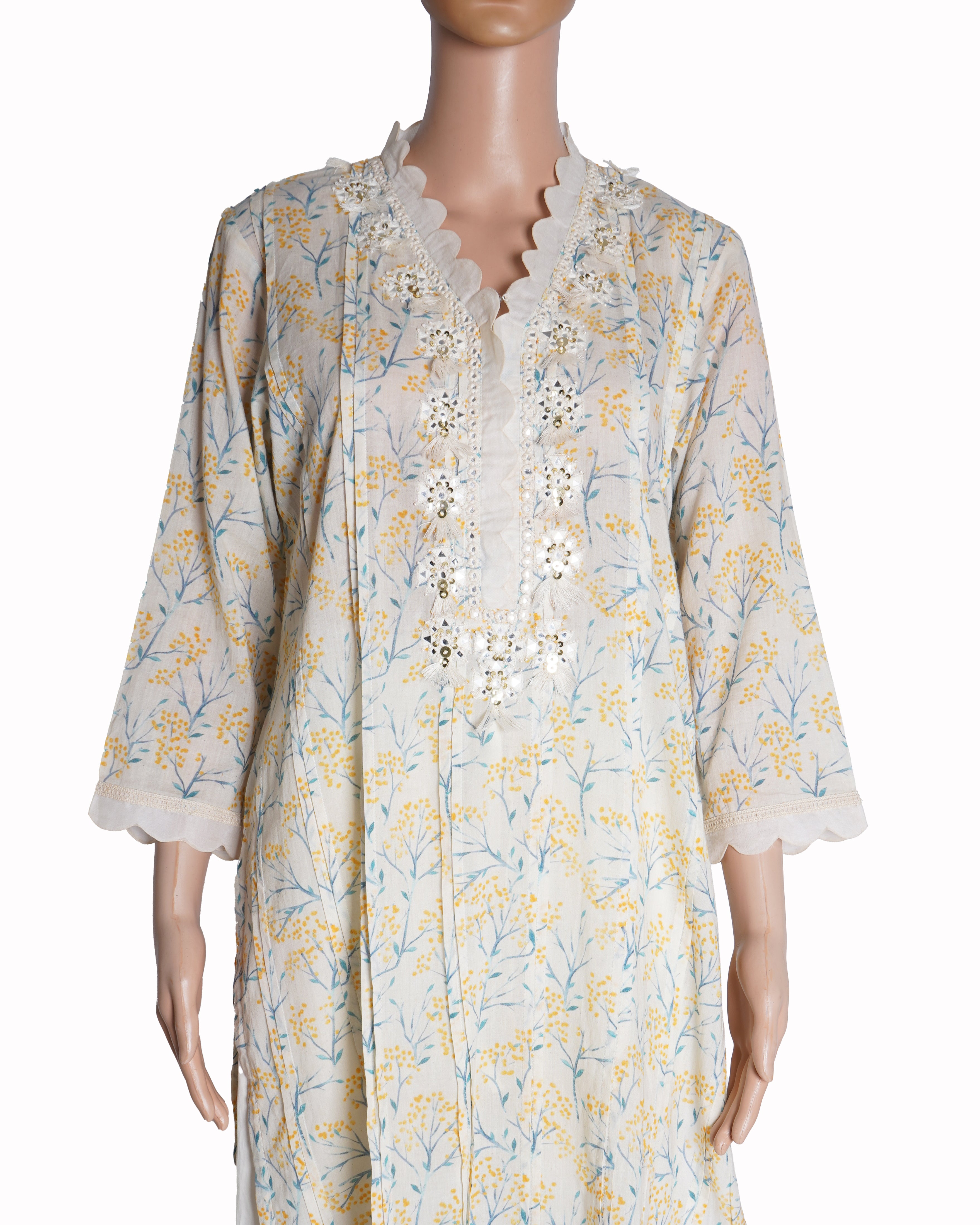 Aditi Beriwala X Pret White Printed Cotton Kurti