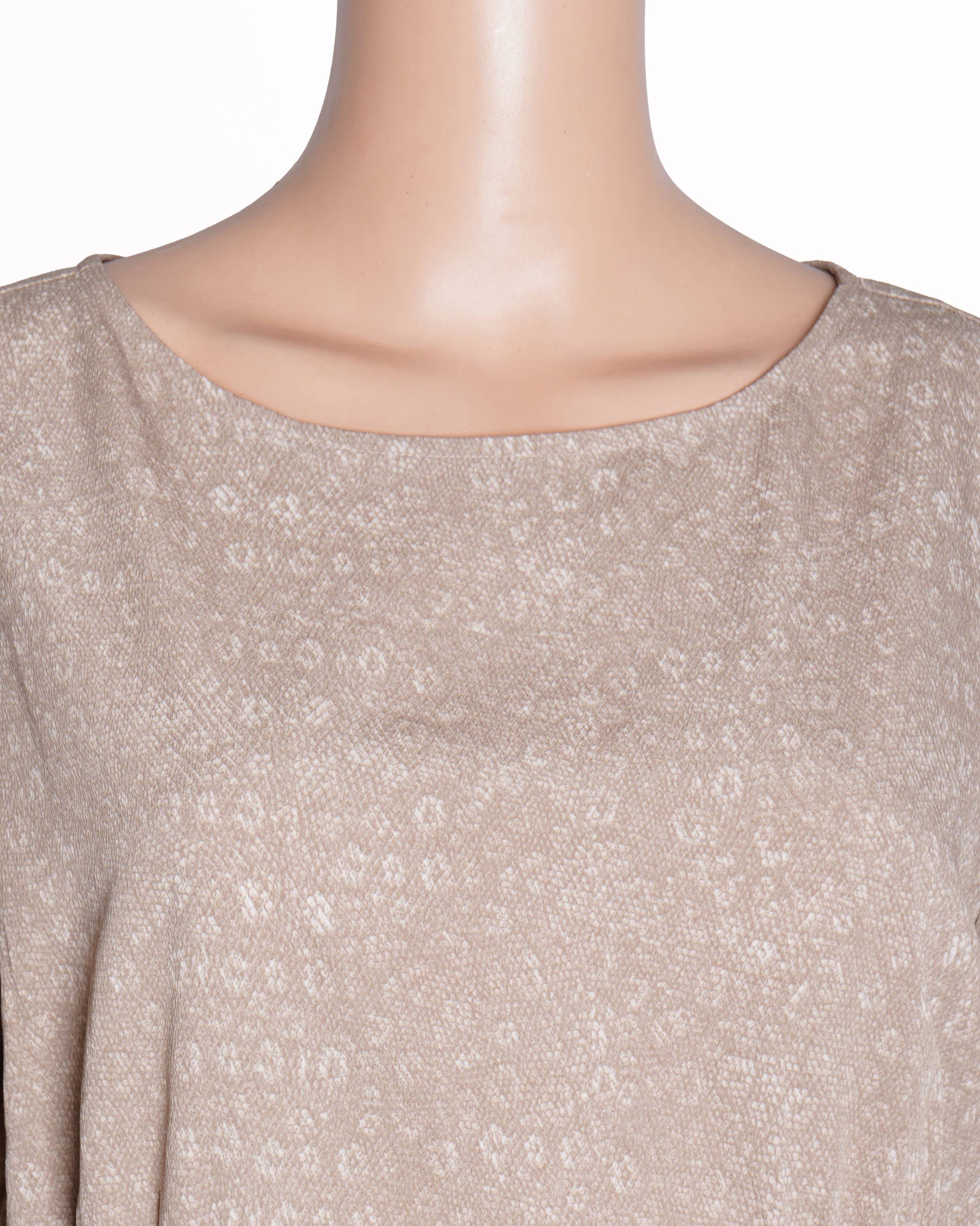 Michael Kors Printed Top In Beige