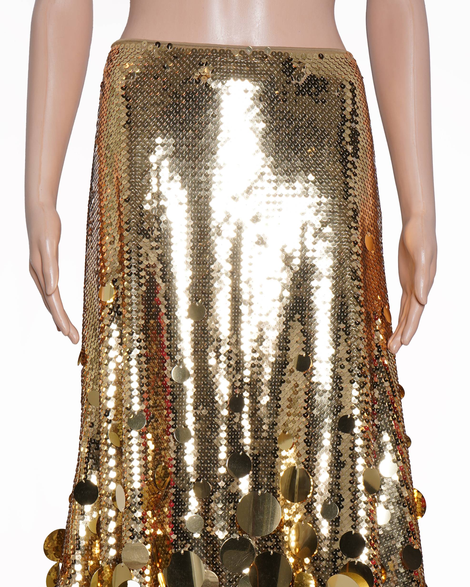 New Rabanne x H&M limited edition Sequin golden skirt