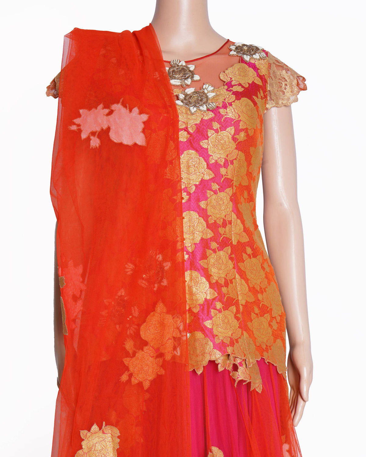 Shantanu Goenka embellished long dress with dupatta