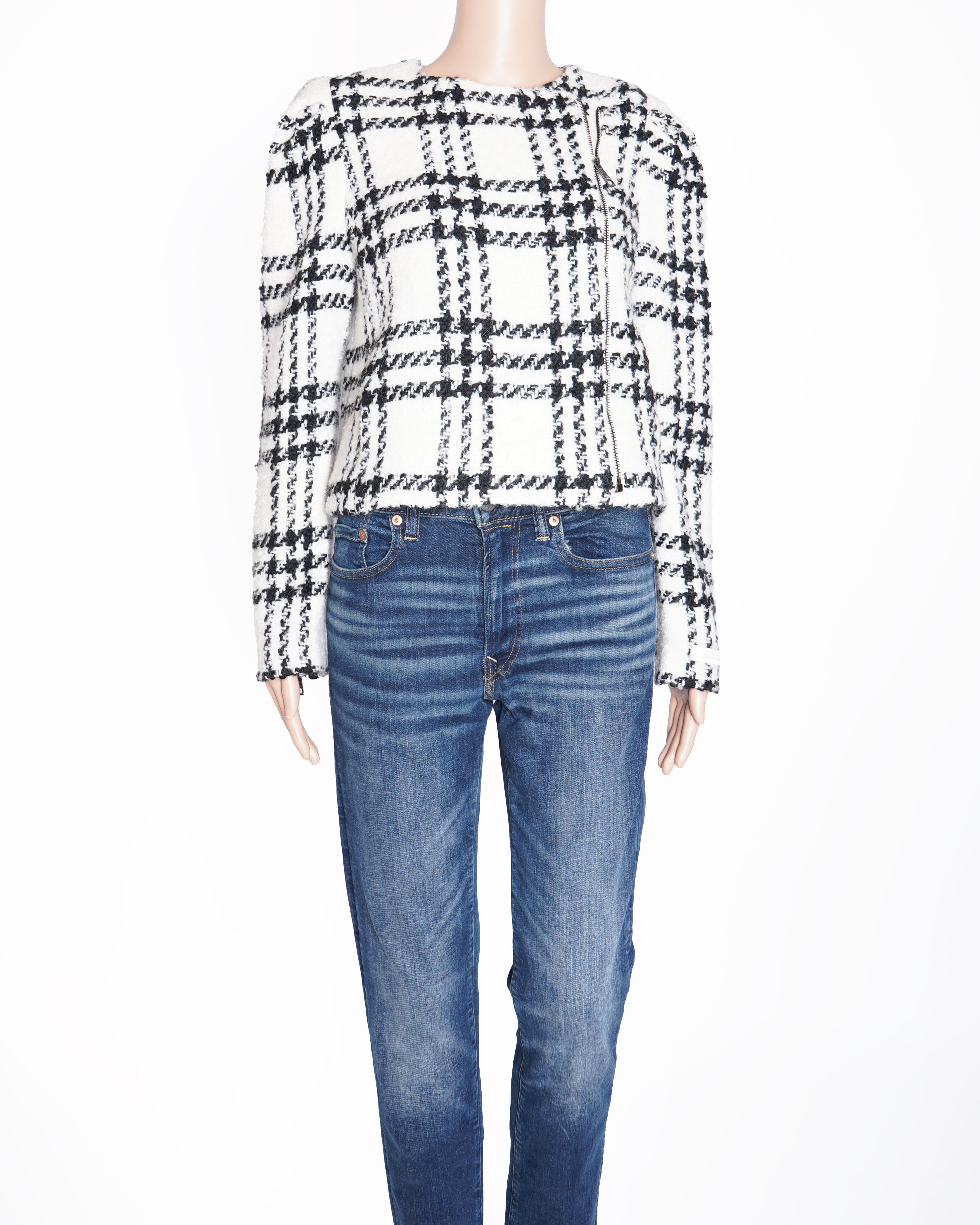 New Ted Baker Women's Cropped Jacket With Exaggerated Shoulder