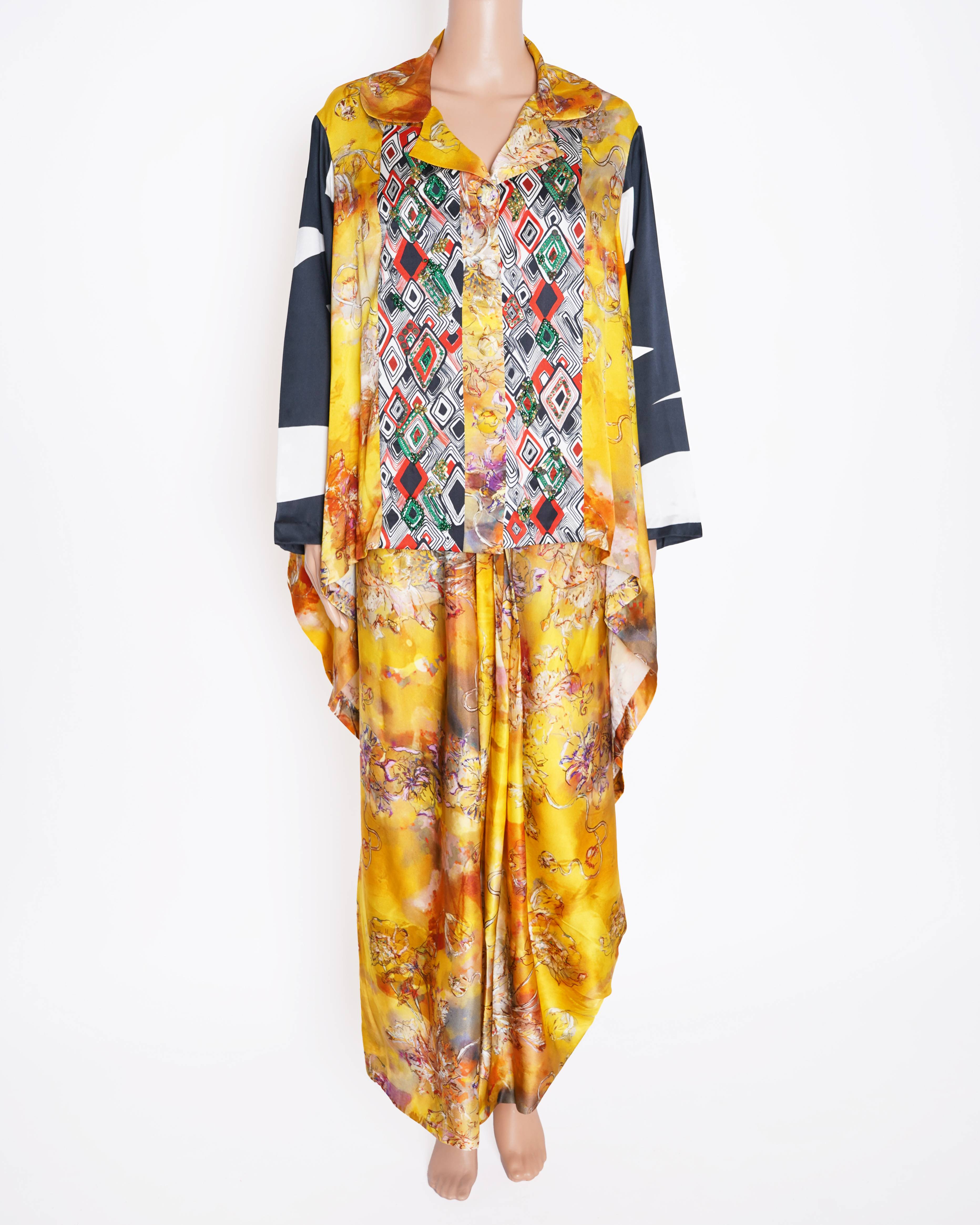 New AK-OK by Anamika Khanna 2 piece set in Yellow