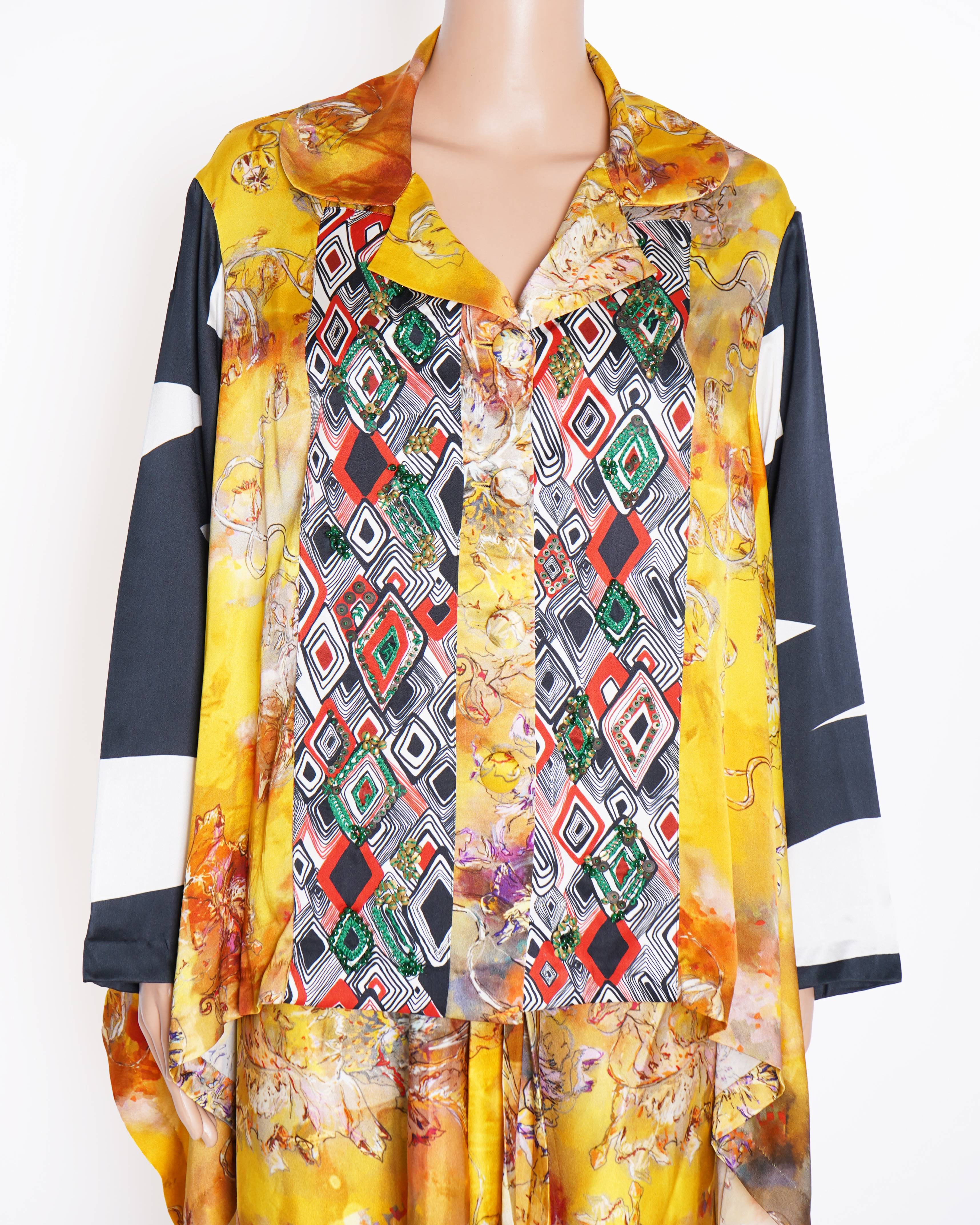New AK-OK by Anamika Khanna 2 piece set in Yellow
